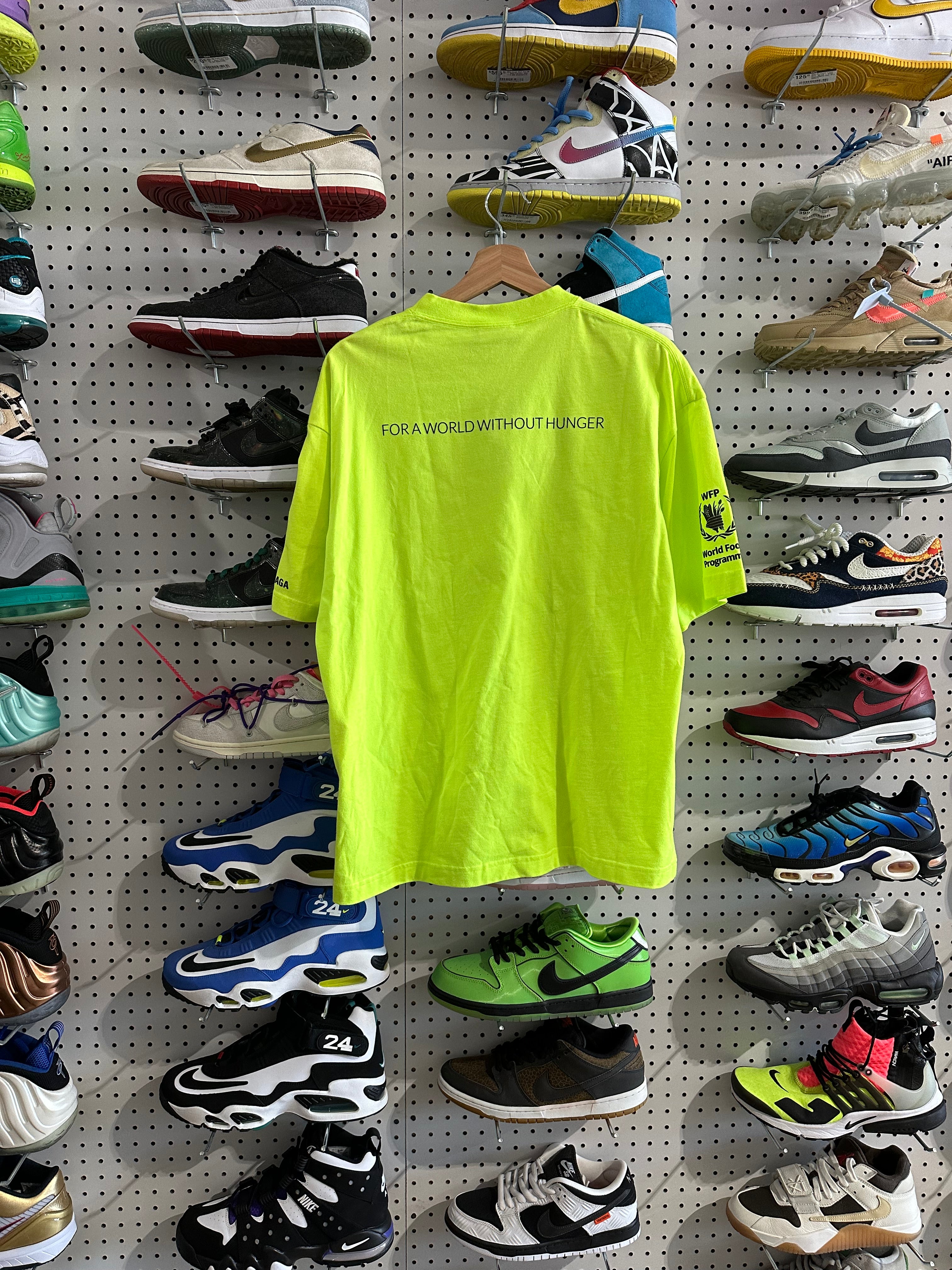 NEW Balenciaga WFP Tee - Yellow Size Small