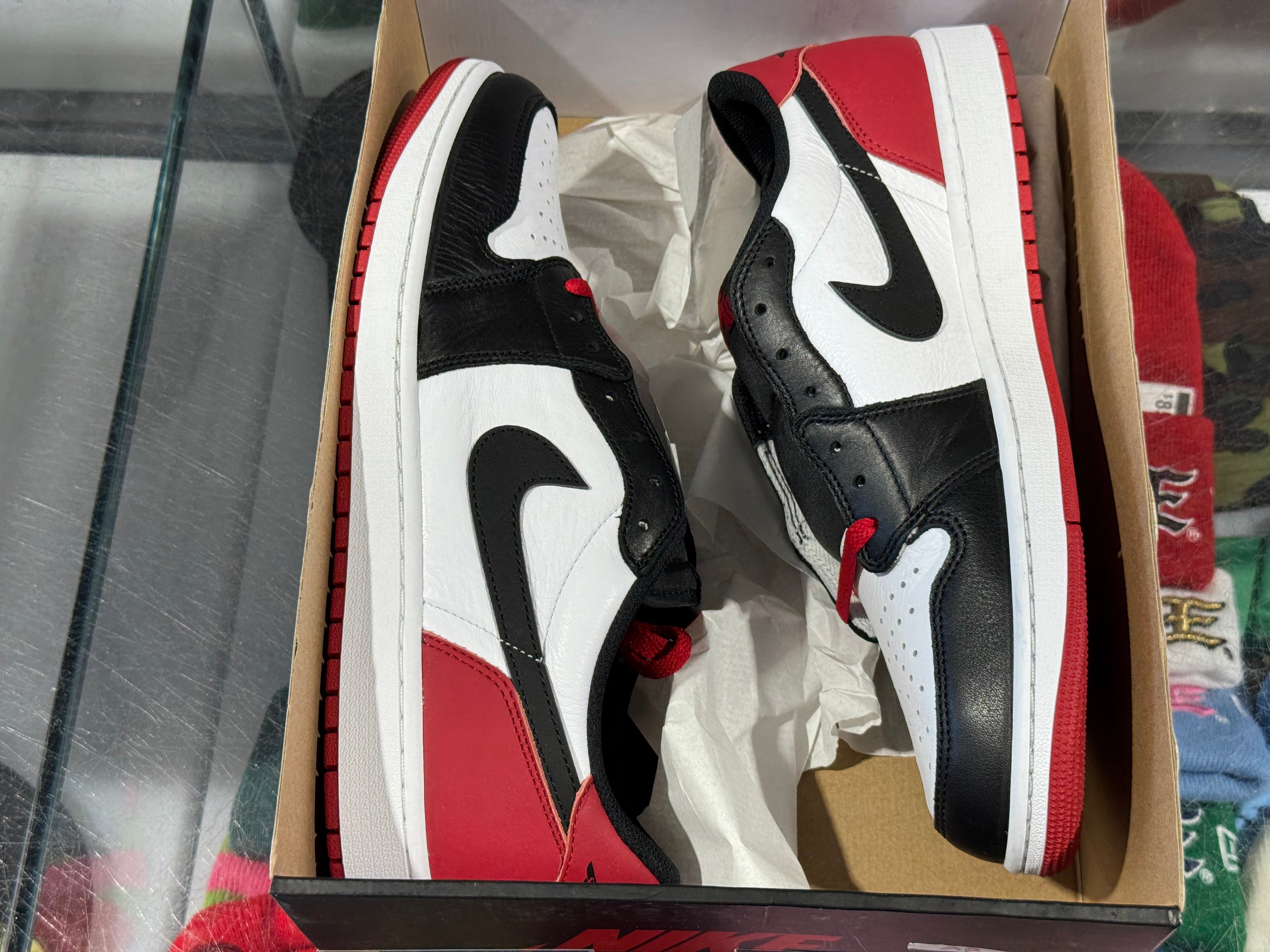 Air Jordan 1 Retro Low OG - Black Toe Size 13