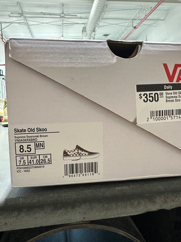 Vans Old Skool Supreme Swarovski - Brown Size 8.5