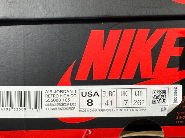 Air Jordan 1 Retro High OG - Mocha Size 8