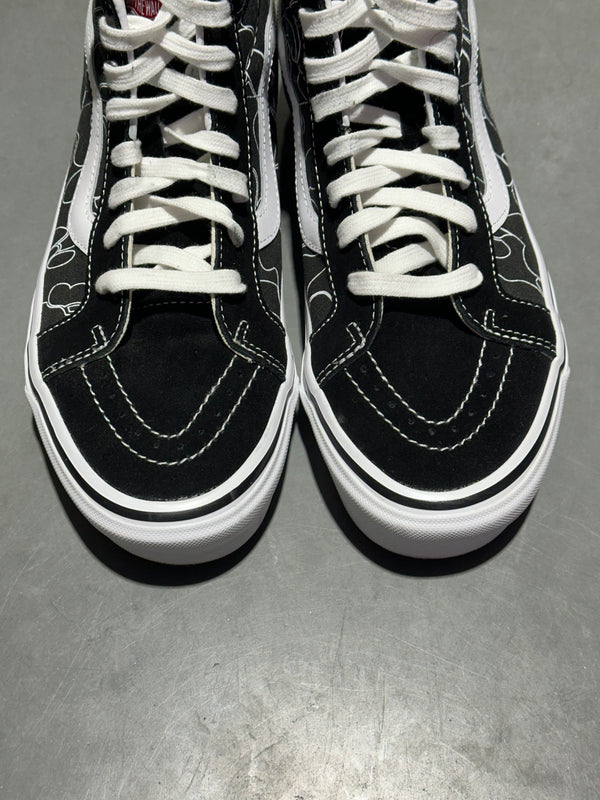 Vans x Bape sk8 Hi - Black/White Size 9