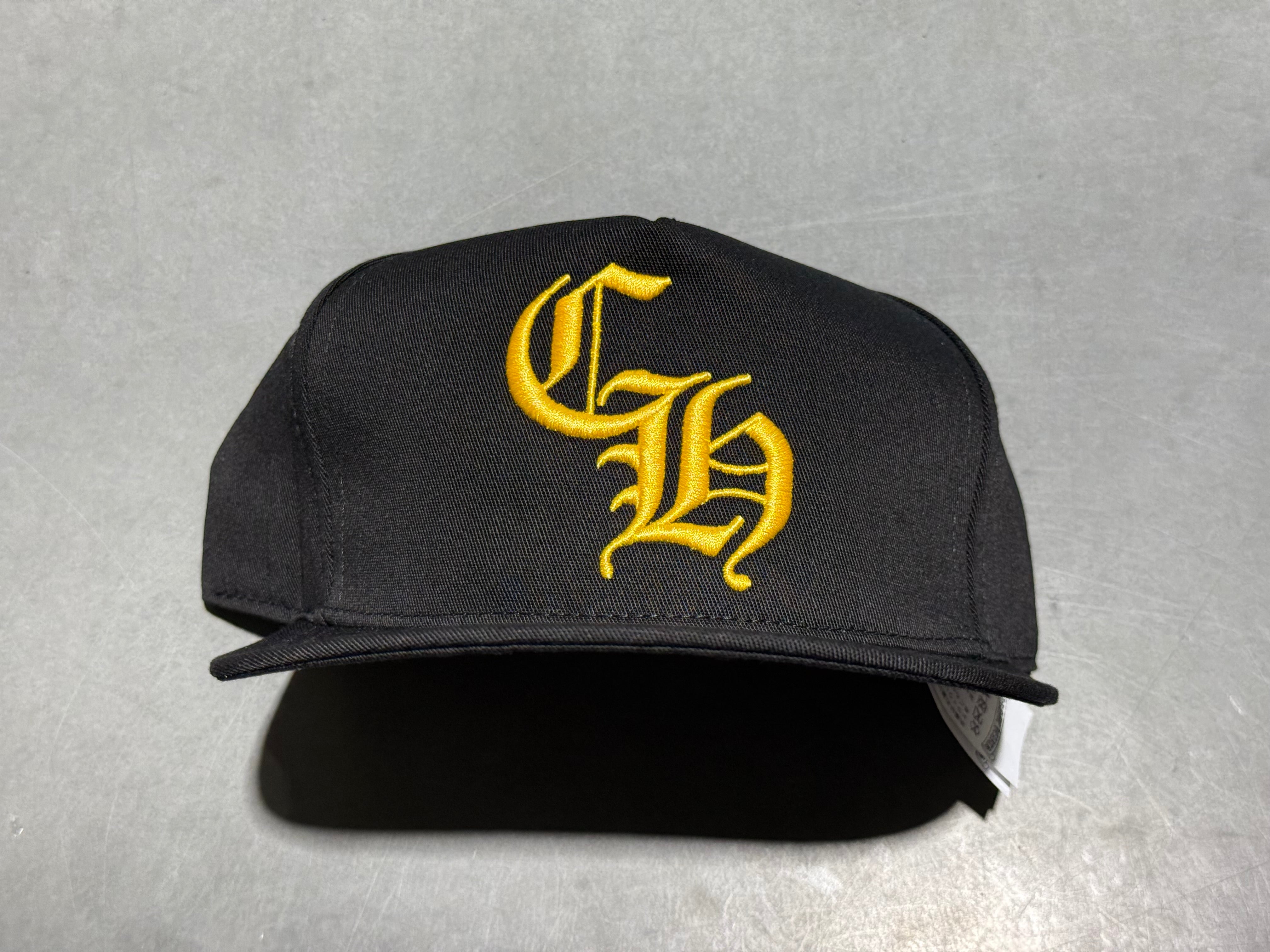 NEW Chrome Hearts 5 Panel Snapback - Black/Yellow