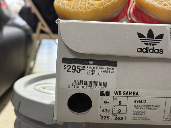 Adidas x Wales Bonner Samba - Scarlet Size 9.5