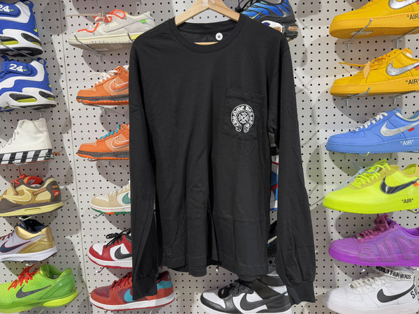 NEW Chrome Hearts Longsleeve Pocket Tee - Black Size XL