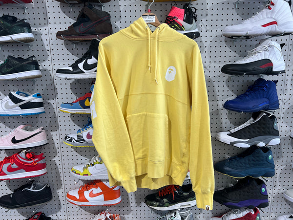 USED Bape Small Ape Head Hoodie - Yellow Size Large