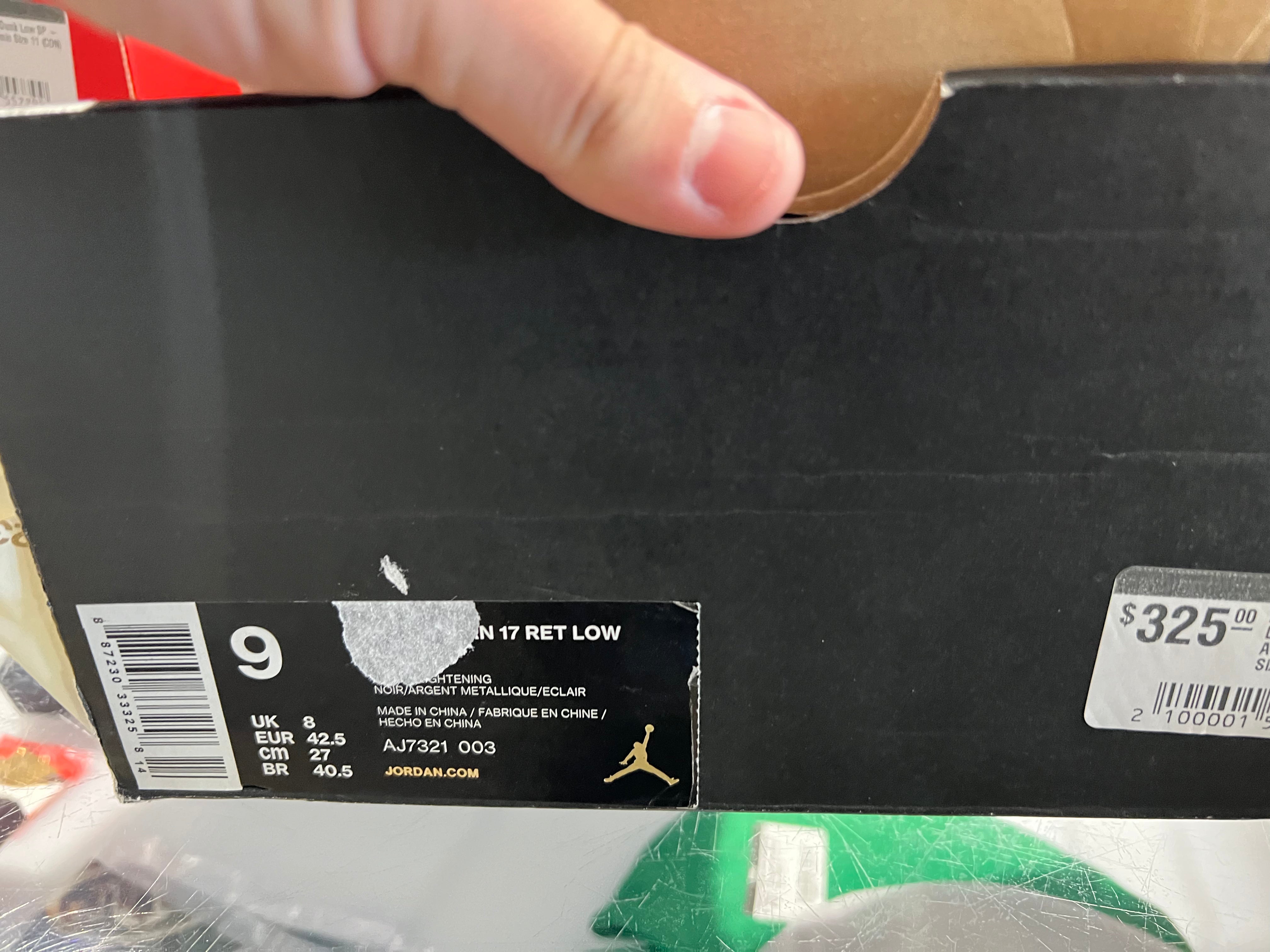 Air Jordan 17 Retro Low - SoleFly Alternate Lightning Size 9