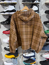 Hidden Season Plaid Windbreaker - Brown Size XL