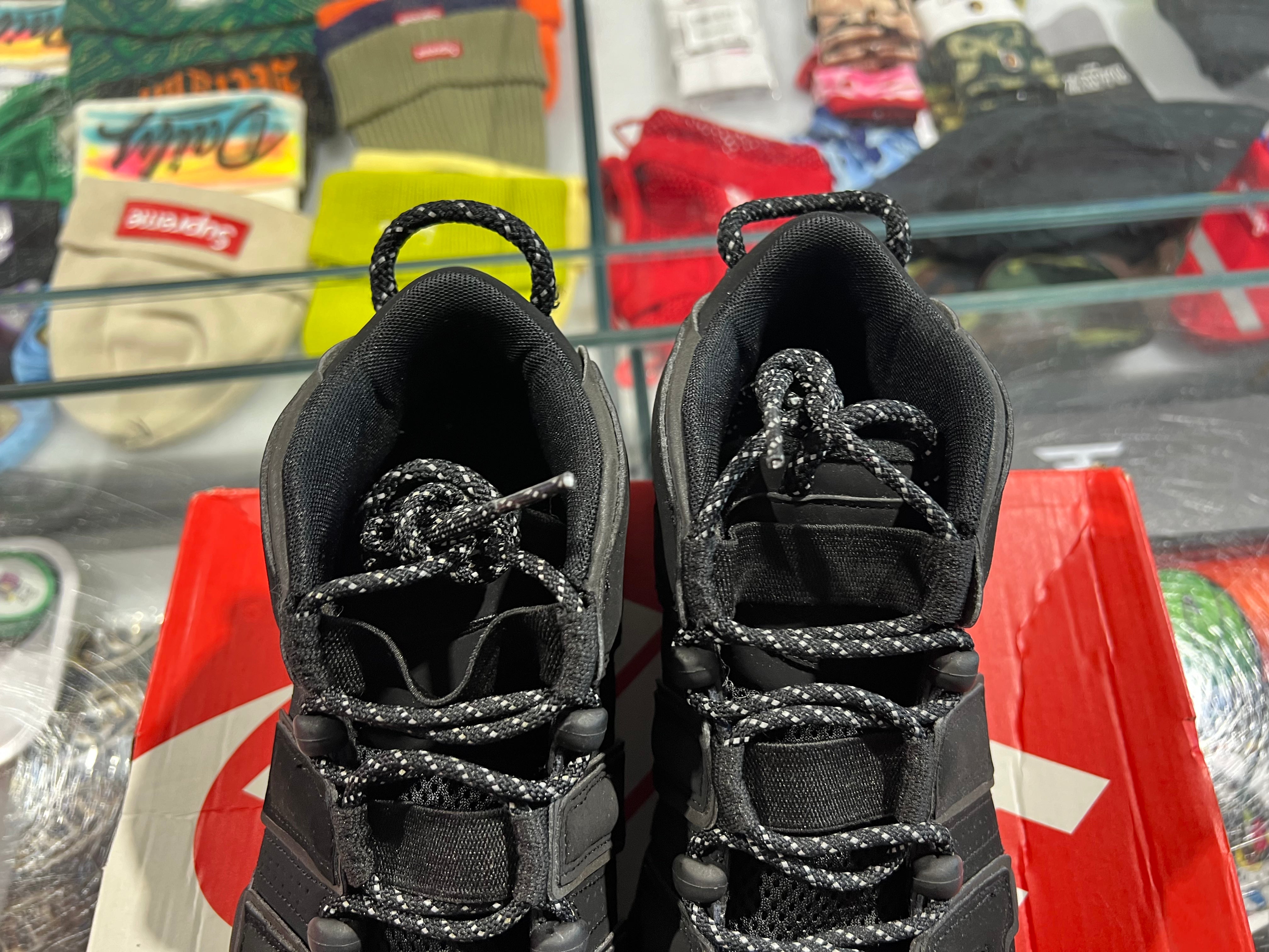 Nike Air More Uptempo - Triple Black 2018 Size 8