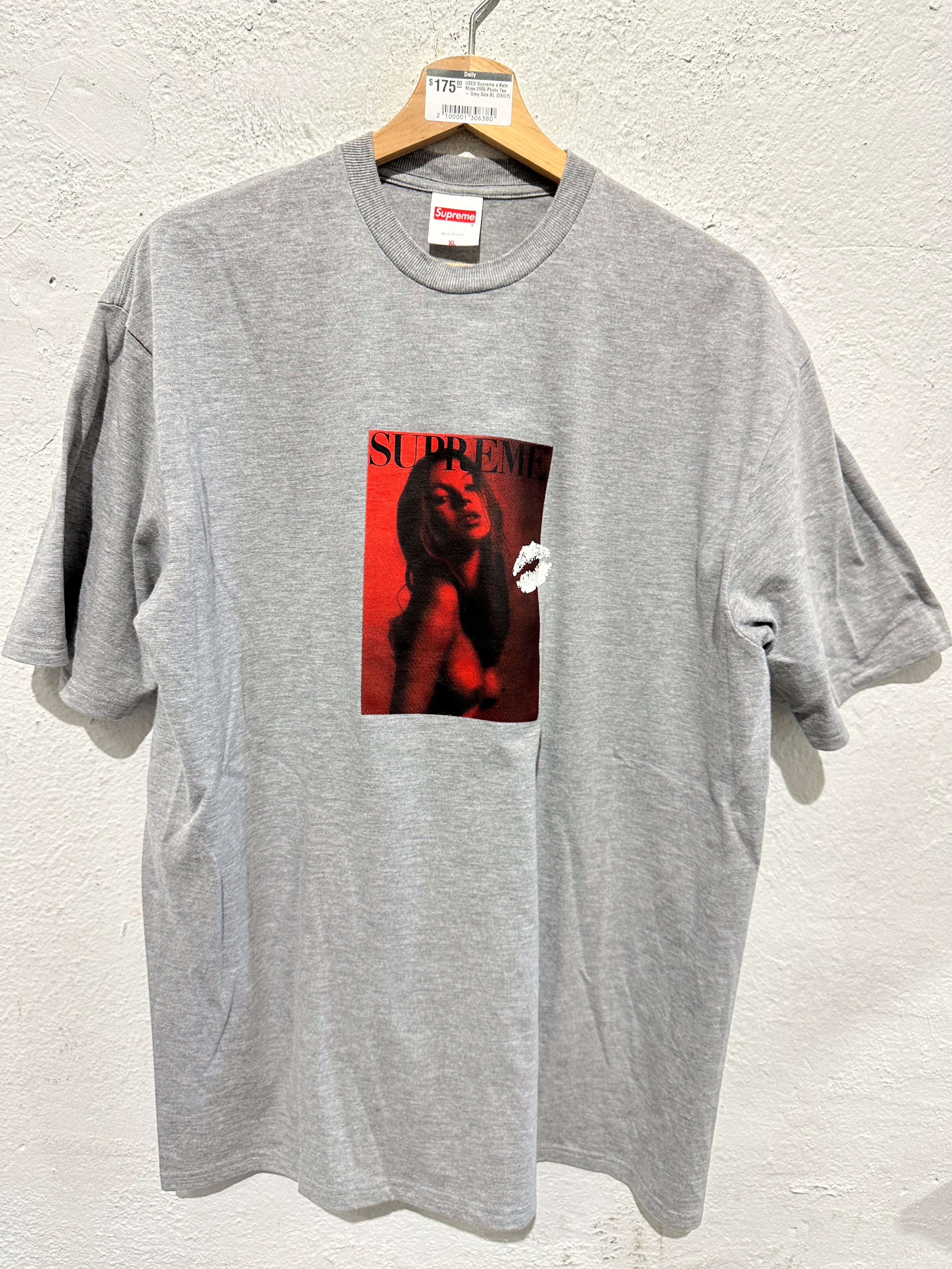 USED Supreme x Kate Moss 2006 Photo Tee - Grey Size XL