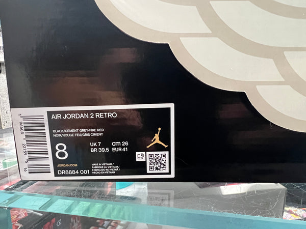 Air Jordan 2 Retro - Black Cement Size 8