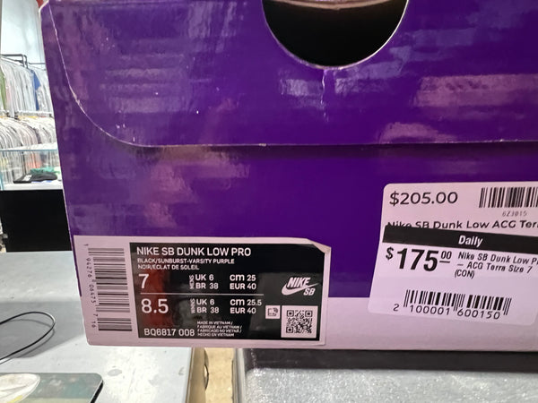 Nike SB Dunk Low Pro - ACG Terra Size 7
