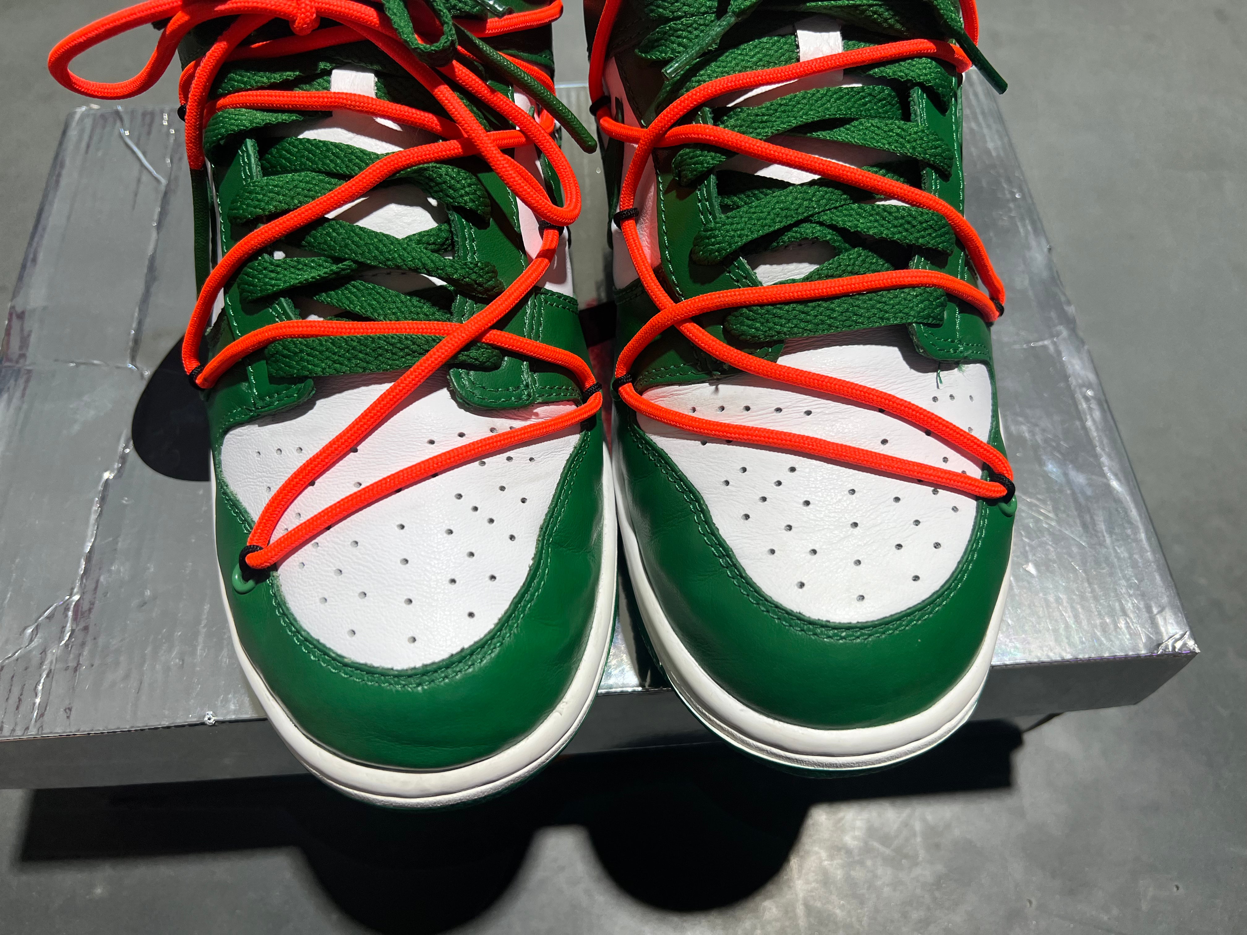 Nike Dunk Low LTHR / Off White - Pine Green Size 10