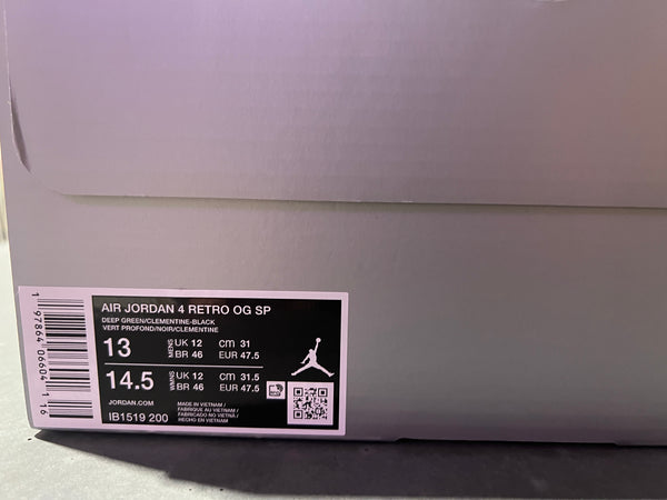 Air Jordan 4 Retro OG SP - Undefeated Size 13