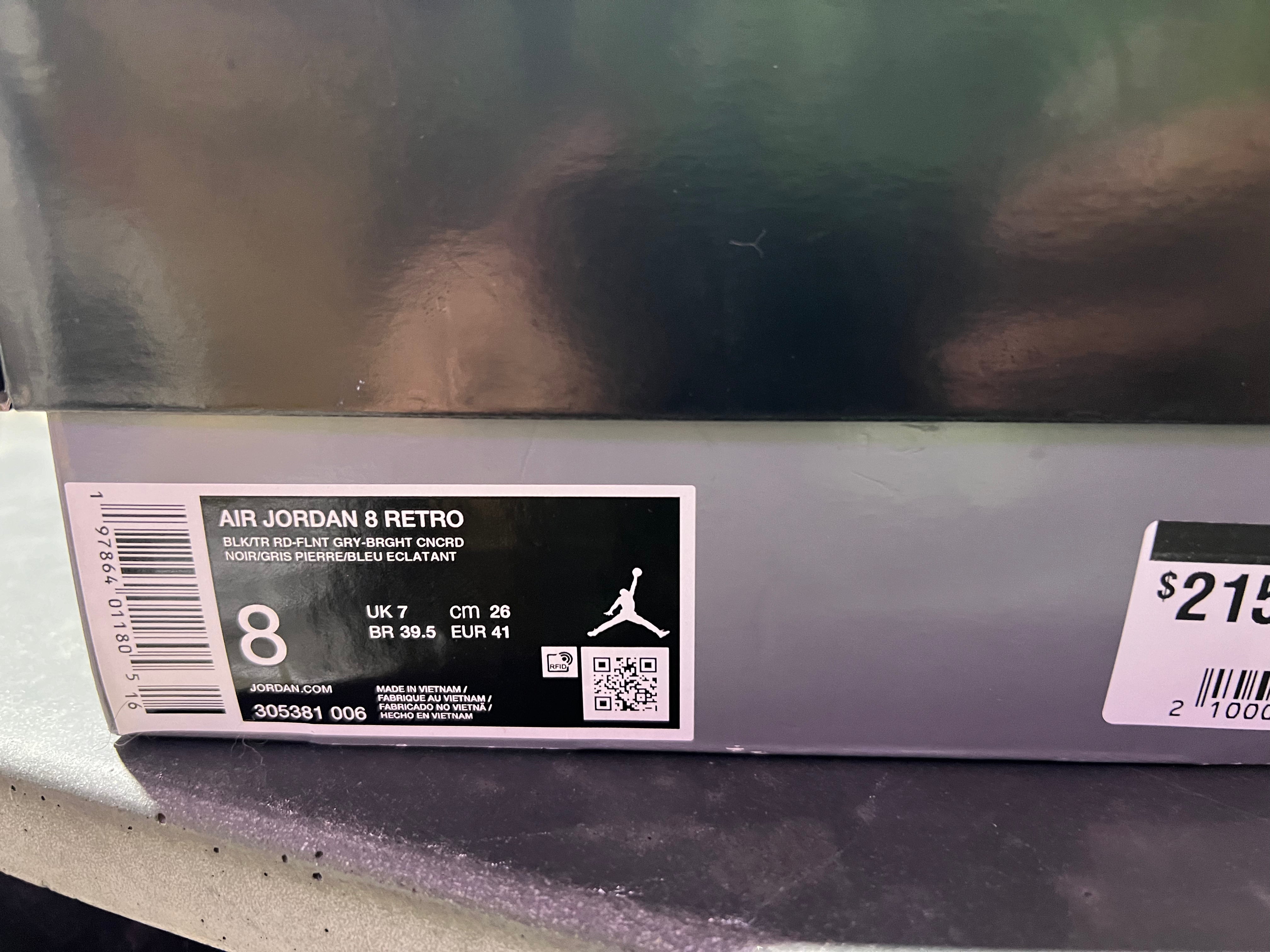 Air Jordan 8 Retro - Aqua 2025 Size 8