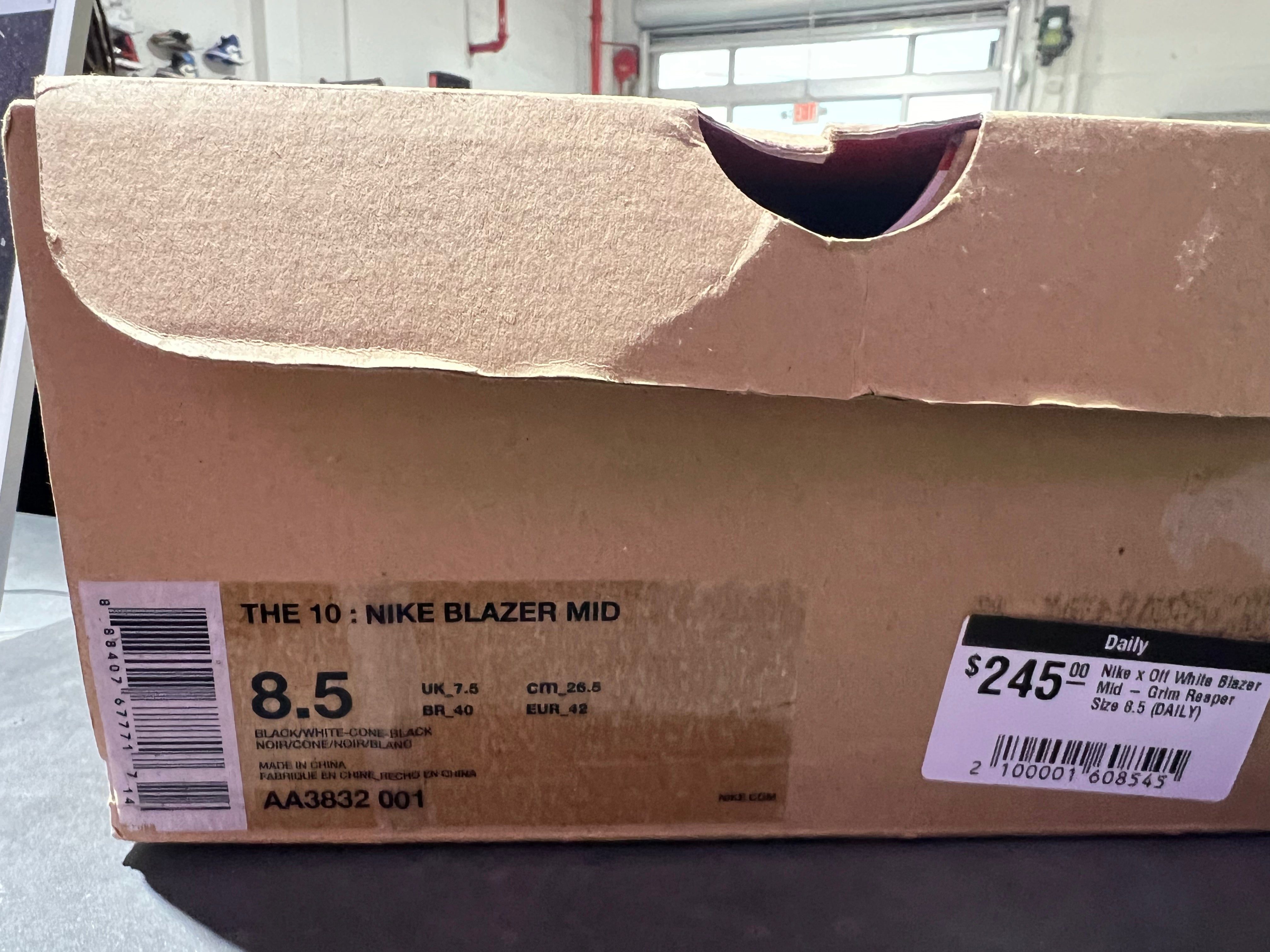 Nike x Off White Blazer Mid - Grim Reaper Size 8.5
