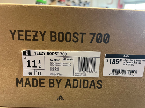 adidas Yeezy Boost 700 - Faded Azure Size 11.5
