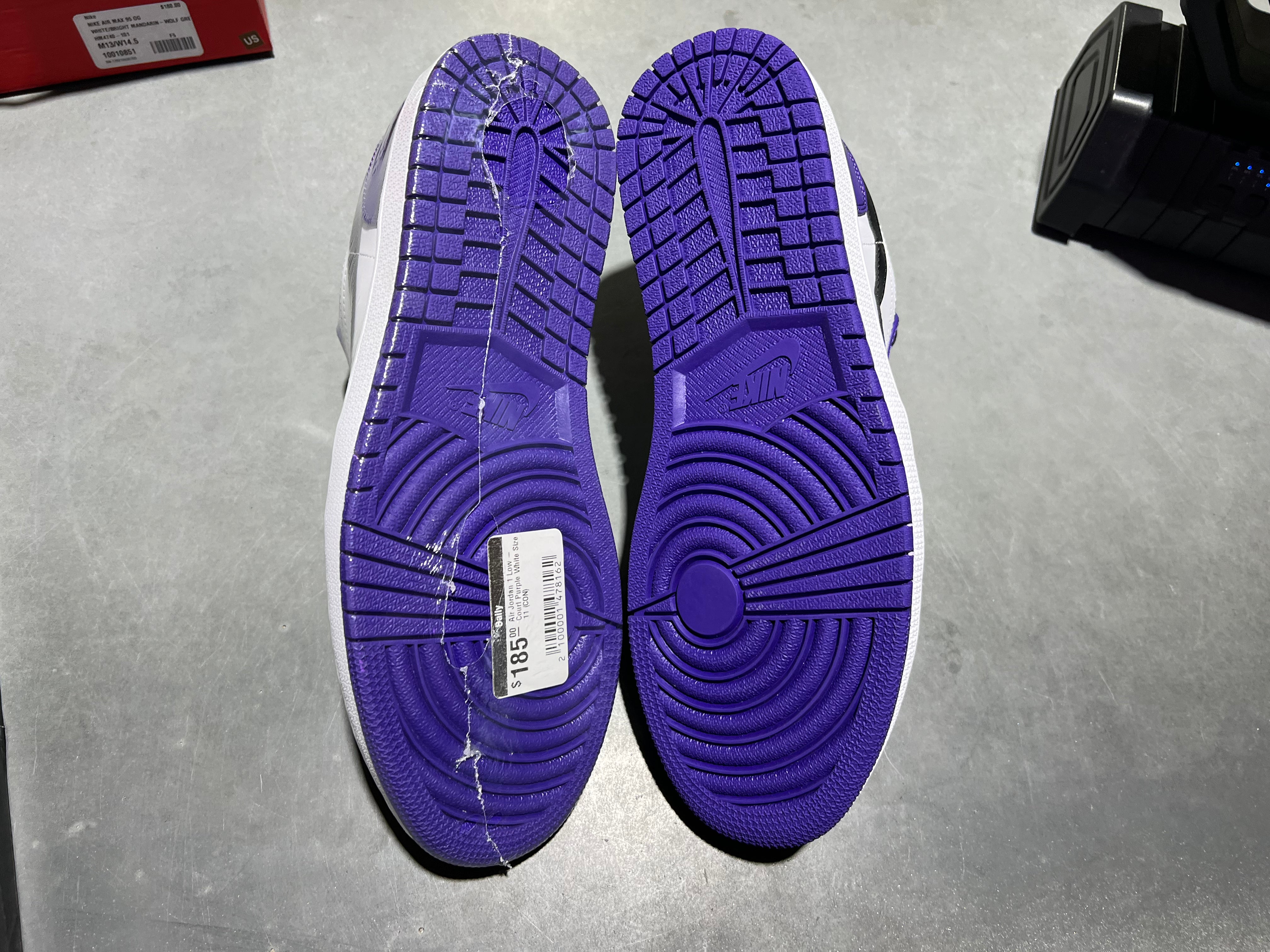 Air Jordan 1 Low - Court Purple White Size 11