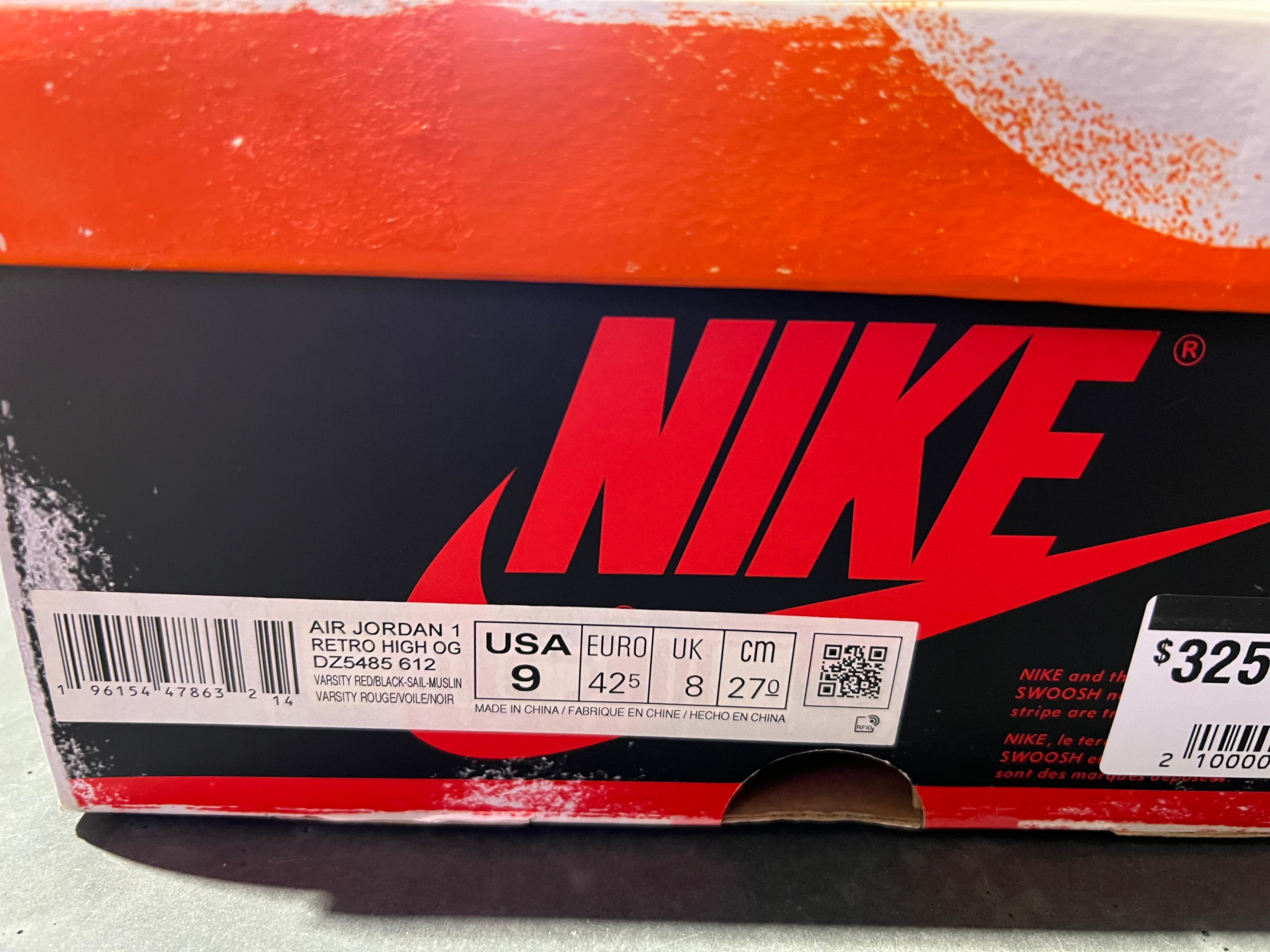 Air Jordan 1 Retro High OG - Lost & Found Size 9