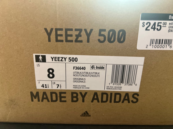 adidas Yeezy 500 - Utility Black Size 8