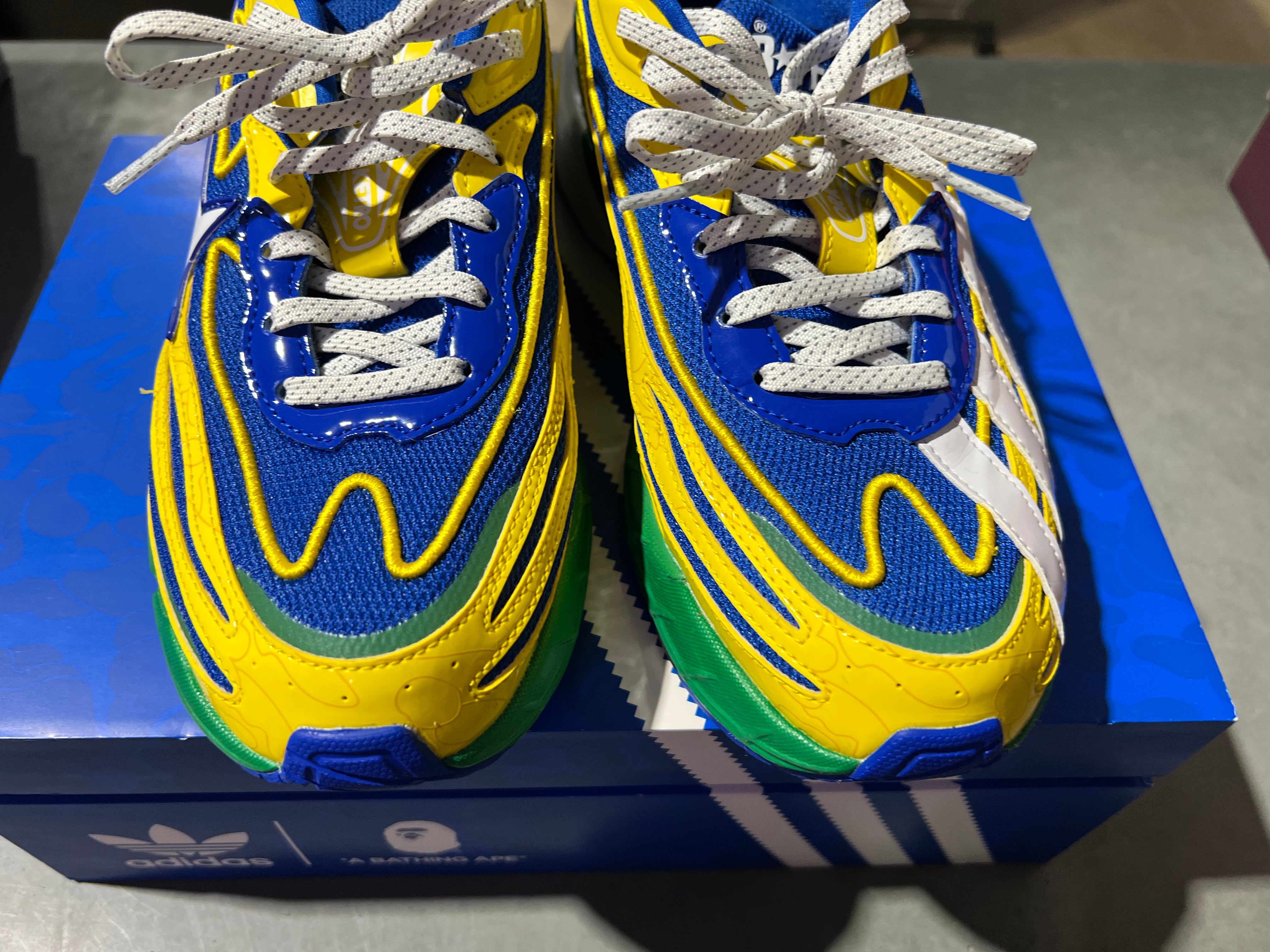 adidas Orketro Bape - Yellow Blue Green Size 8.5