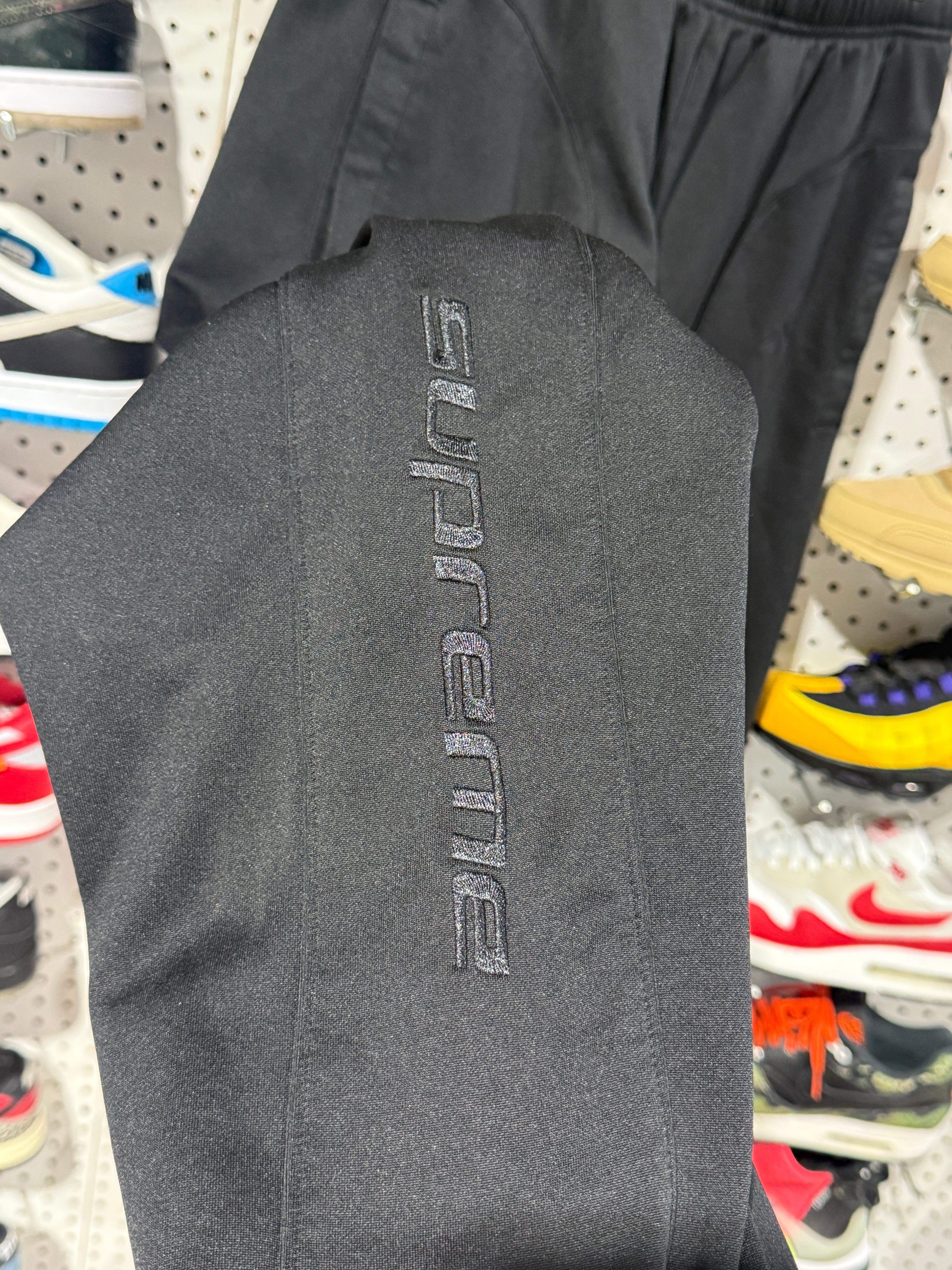 USED Supreme Jordan Tricot Track Pant - Black Size Medium