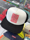 USED Chrome Hearts King Taco Trucker Hat - Black/White/Red