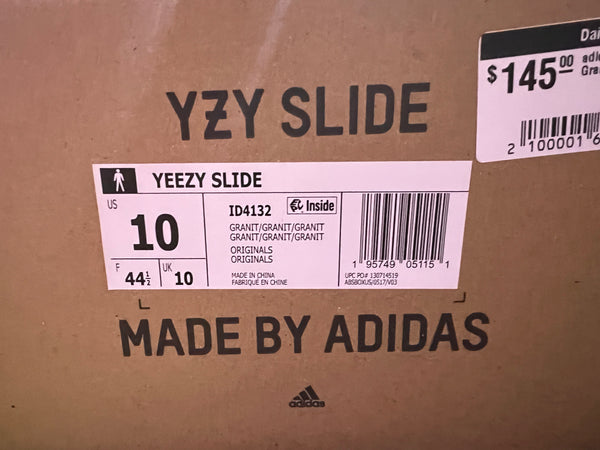 adidas Yeezy Slide - Granite Size 10