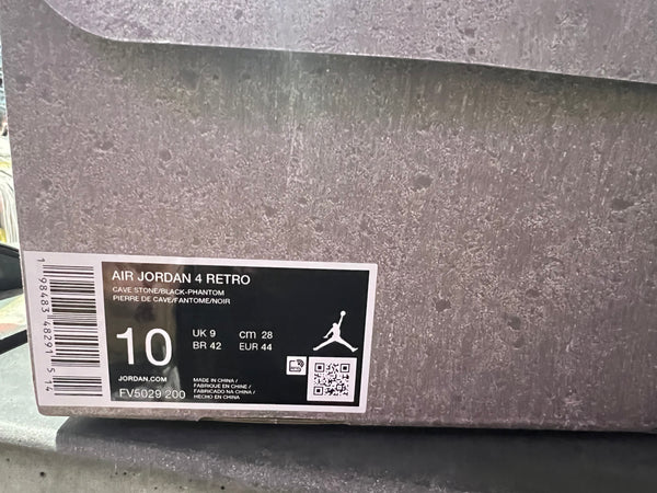 Air Jordan 4 Retro - Cave Stone Size 10