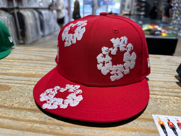 NEW Denim Tears x New Era Cotton Wreath Fitted - Red
