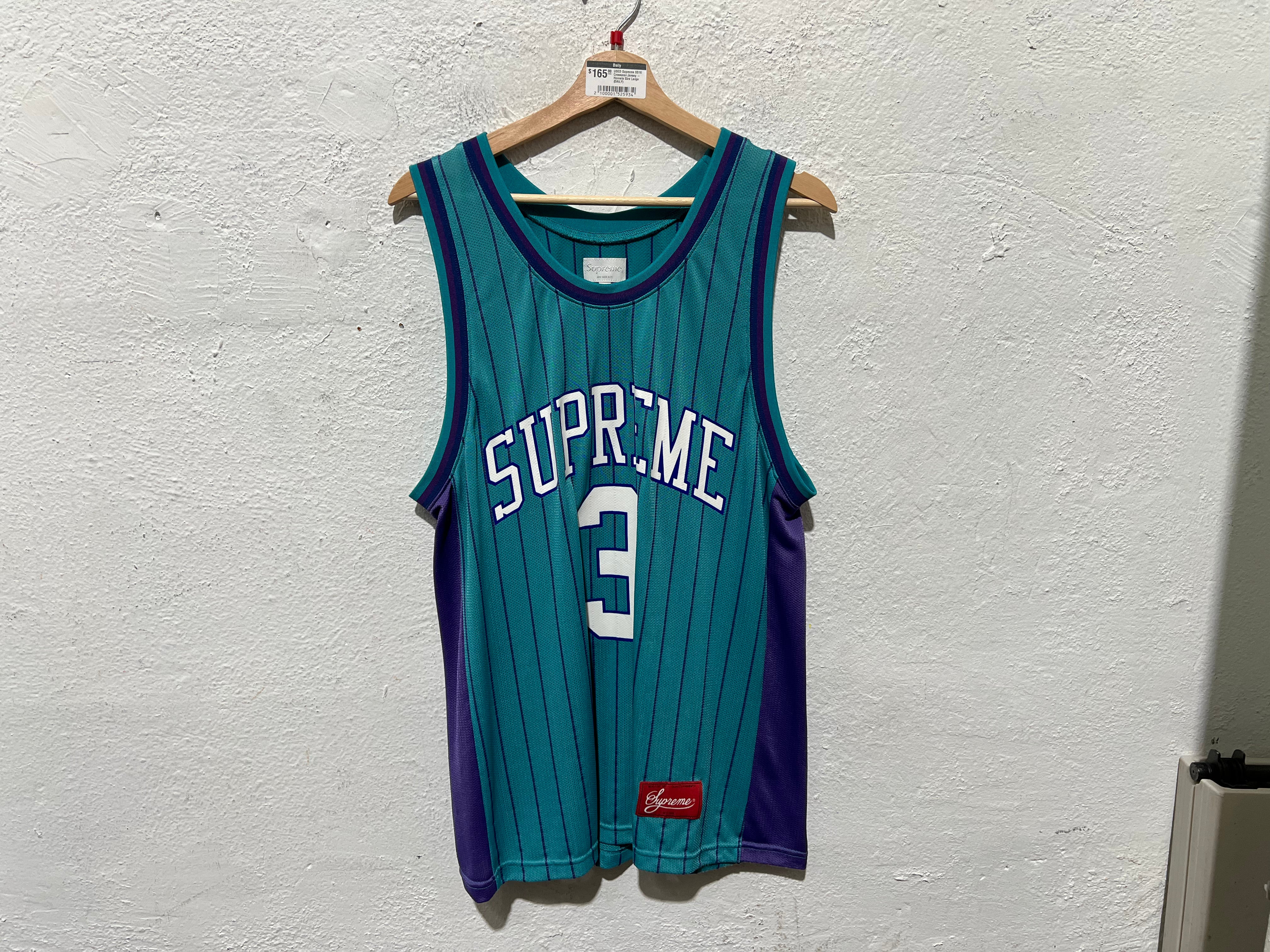 USED Supreme SS16 Crossover Jersey - Hornets Size Large