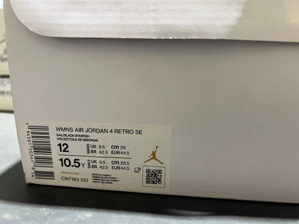 WMNS Air Jordan 4 Retro SE - Starfish Size 12W/10.5M