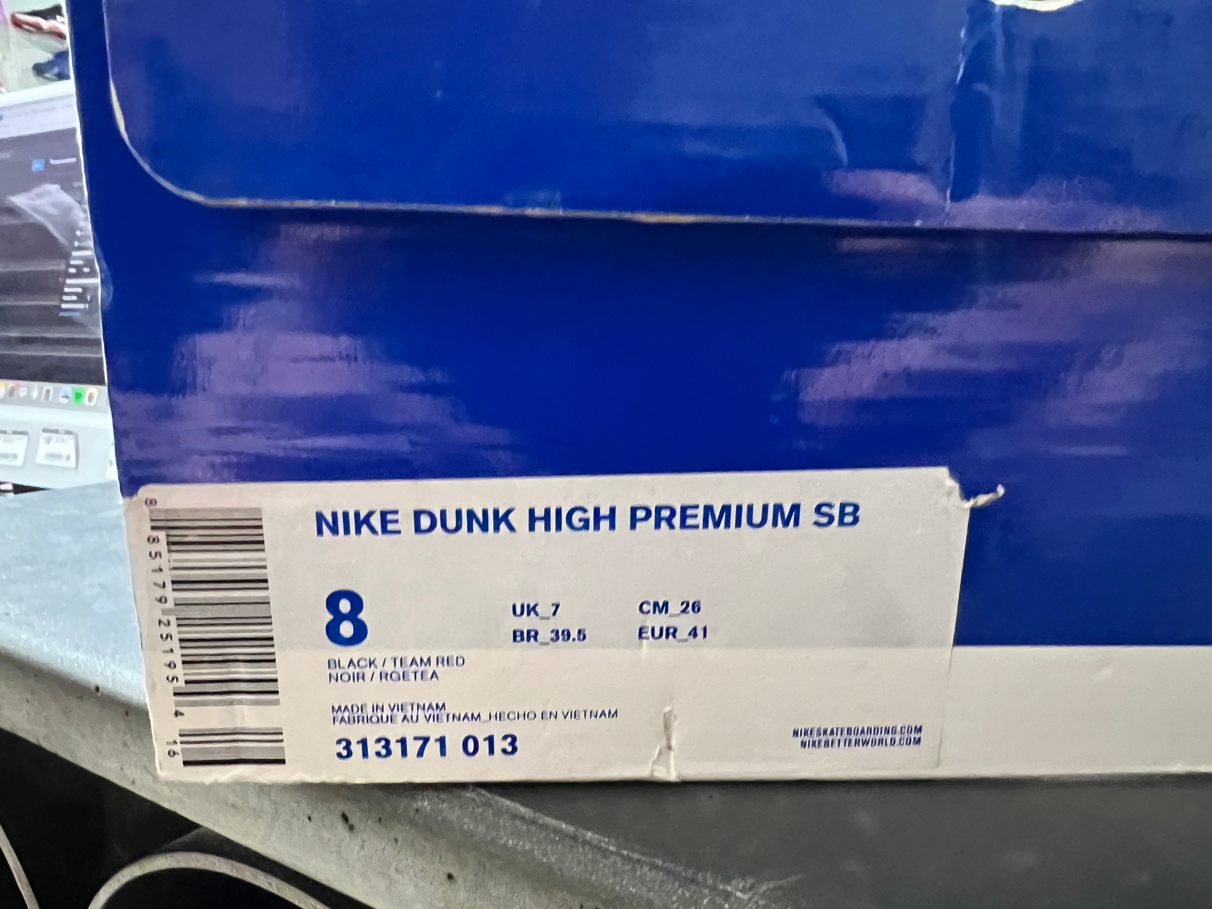 Nike Dunk High Premium SB - Brooklyn Projects/Slayer Size 8