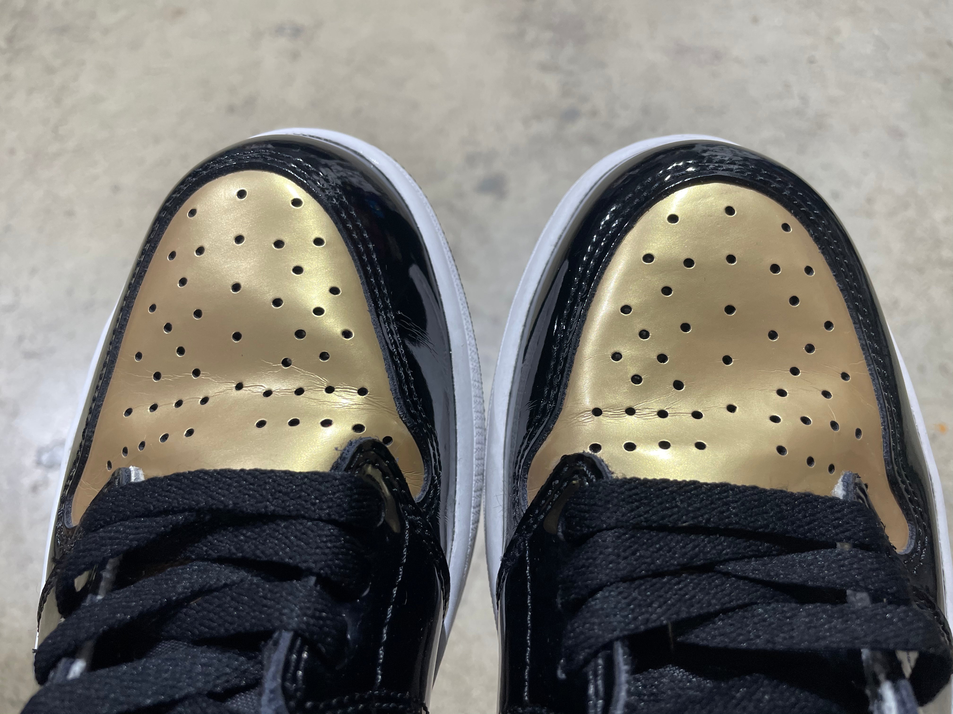 Air Jordan 1 Retro High NRG - Patent Gold Toe Size 10