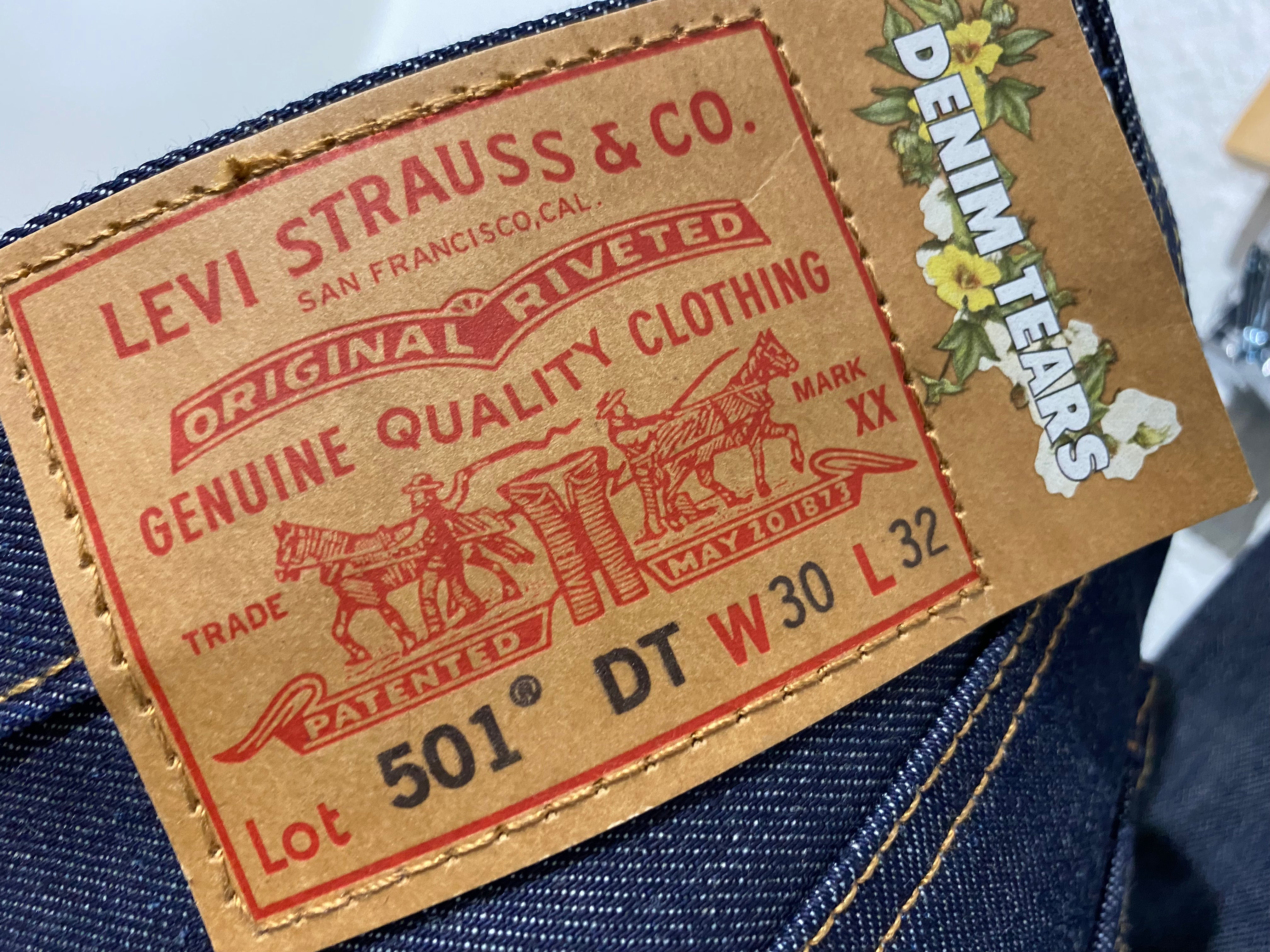 Stussy x Denim Tears 501 Jean - Raw Denim Size 30x32