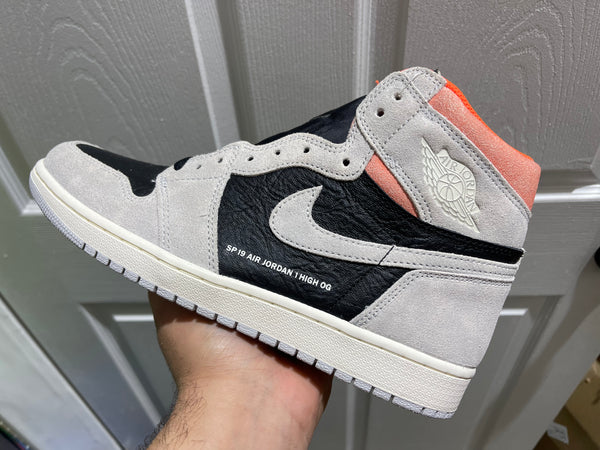 Air Jordan 1 Retro High OG - Neutral Grey Crimson Size 10.5