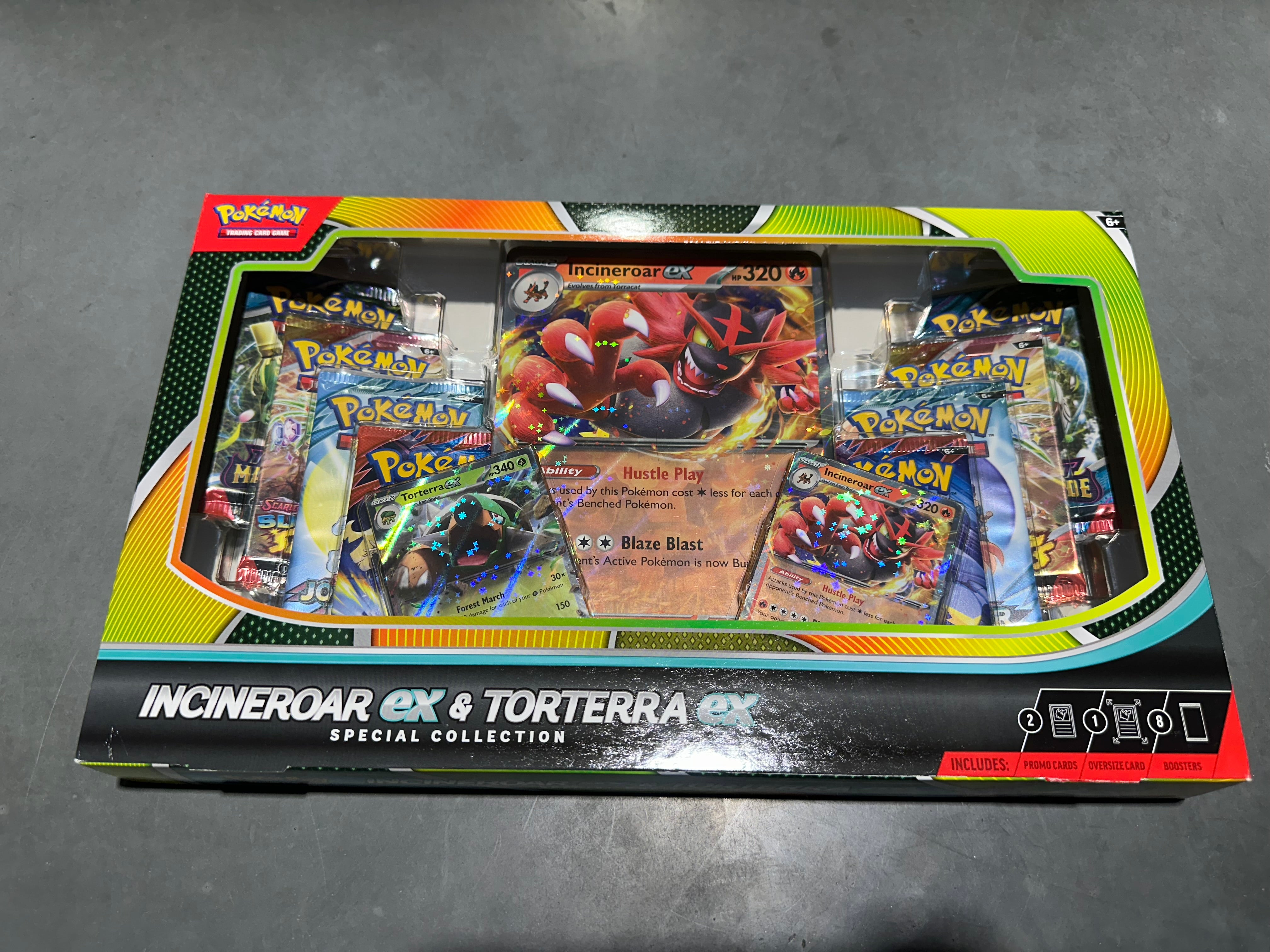 NEW Pokémon Incineroar & Torterra ex - Special Collection Box