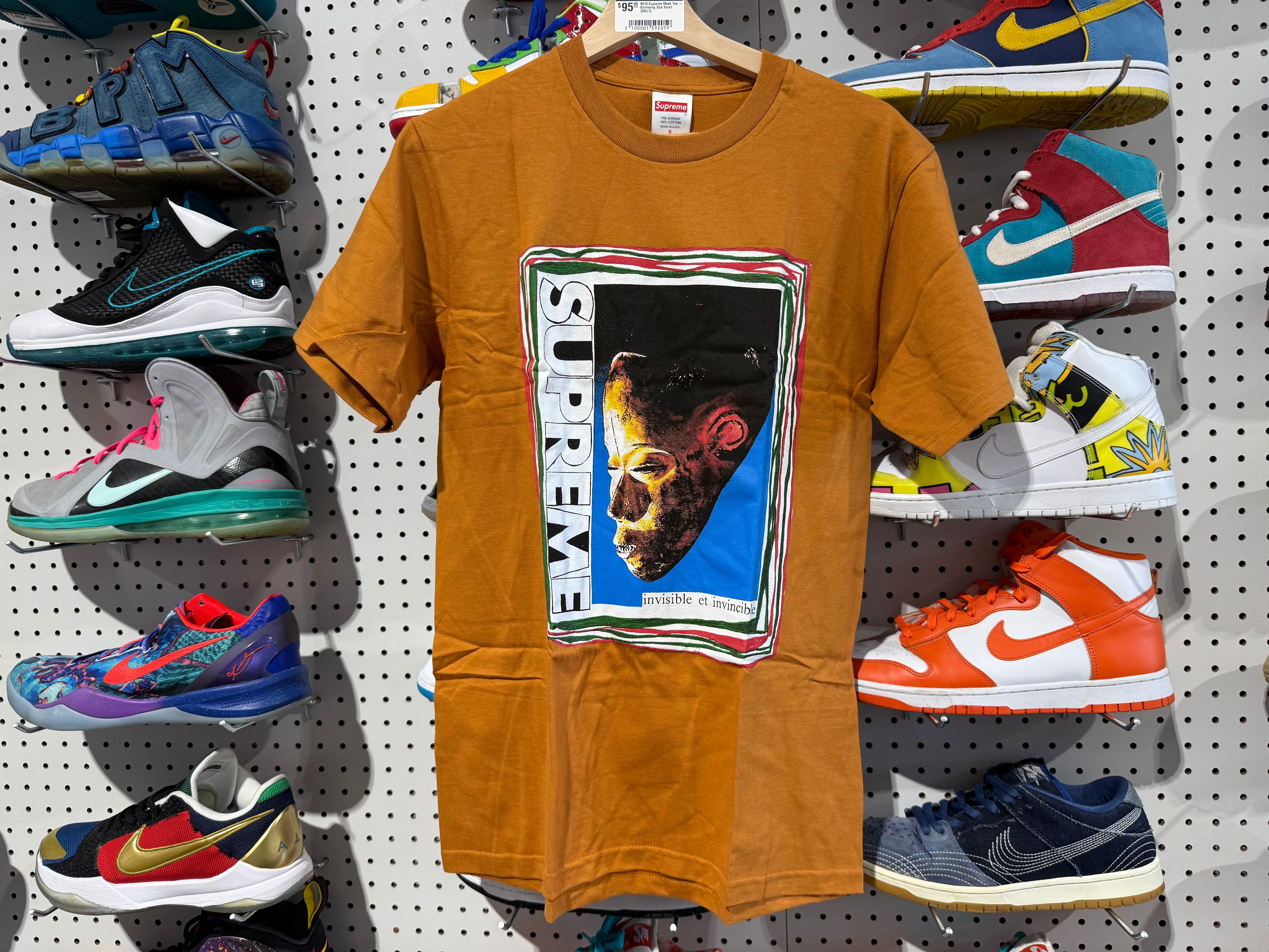 NEW Supreme Mask Tee - Burntorng Size Small