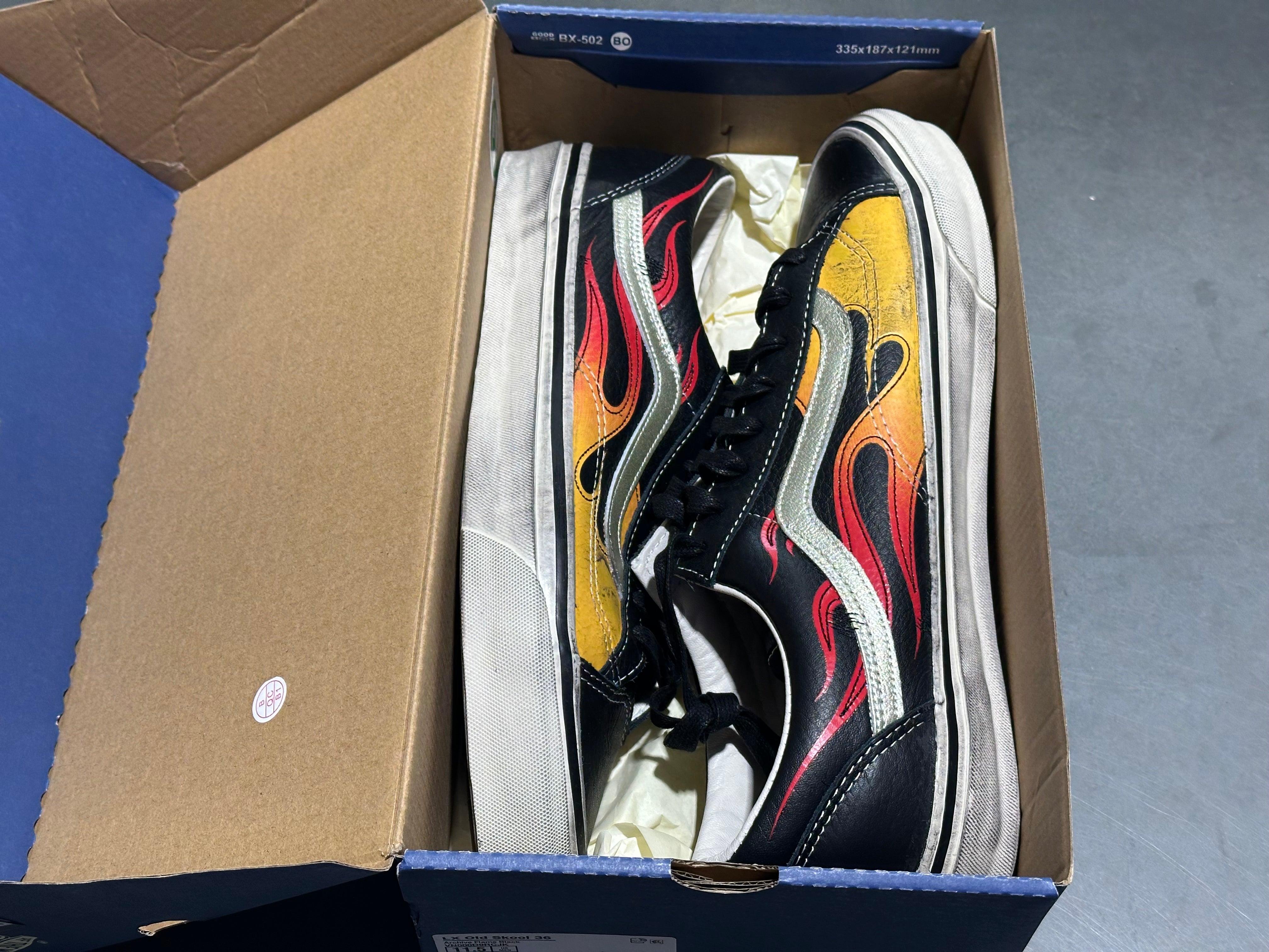 Vans LX Old Skool 36 - Archive Flame Black Size 11.5