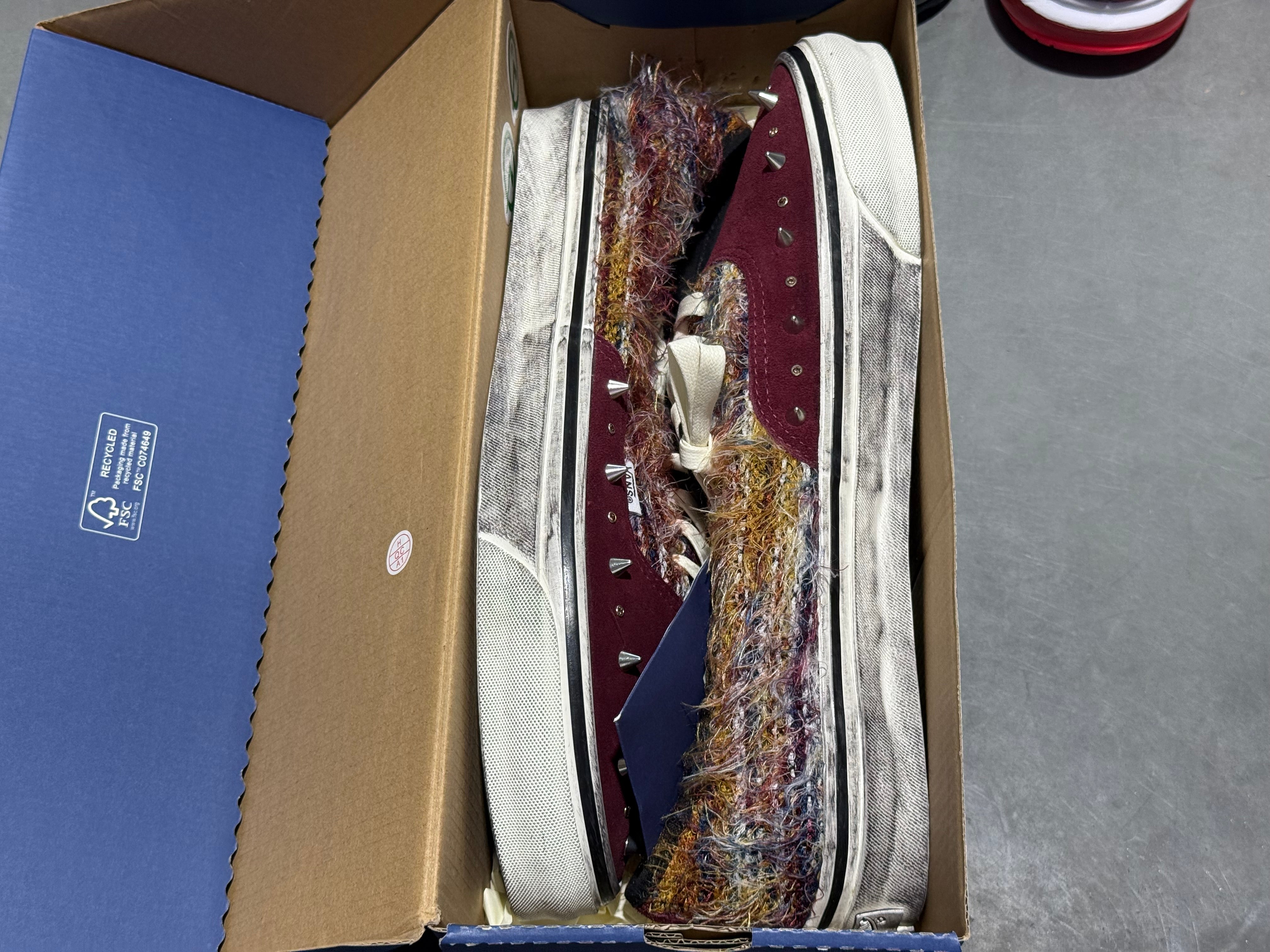 Vans LX Authentic 44 - Mohair/Red Size 13