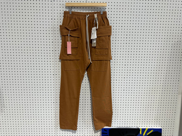 NEW Rick Owens DRKSHDW Creatch Cargo Pants - Orange Size Medium