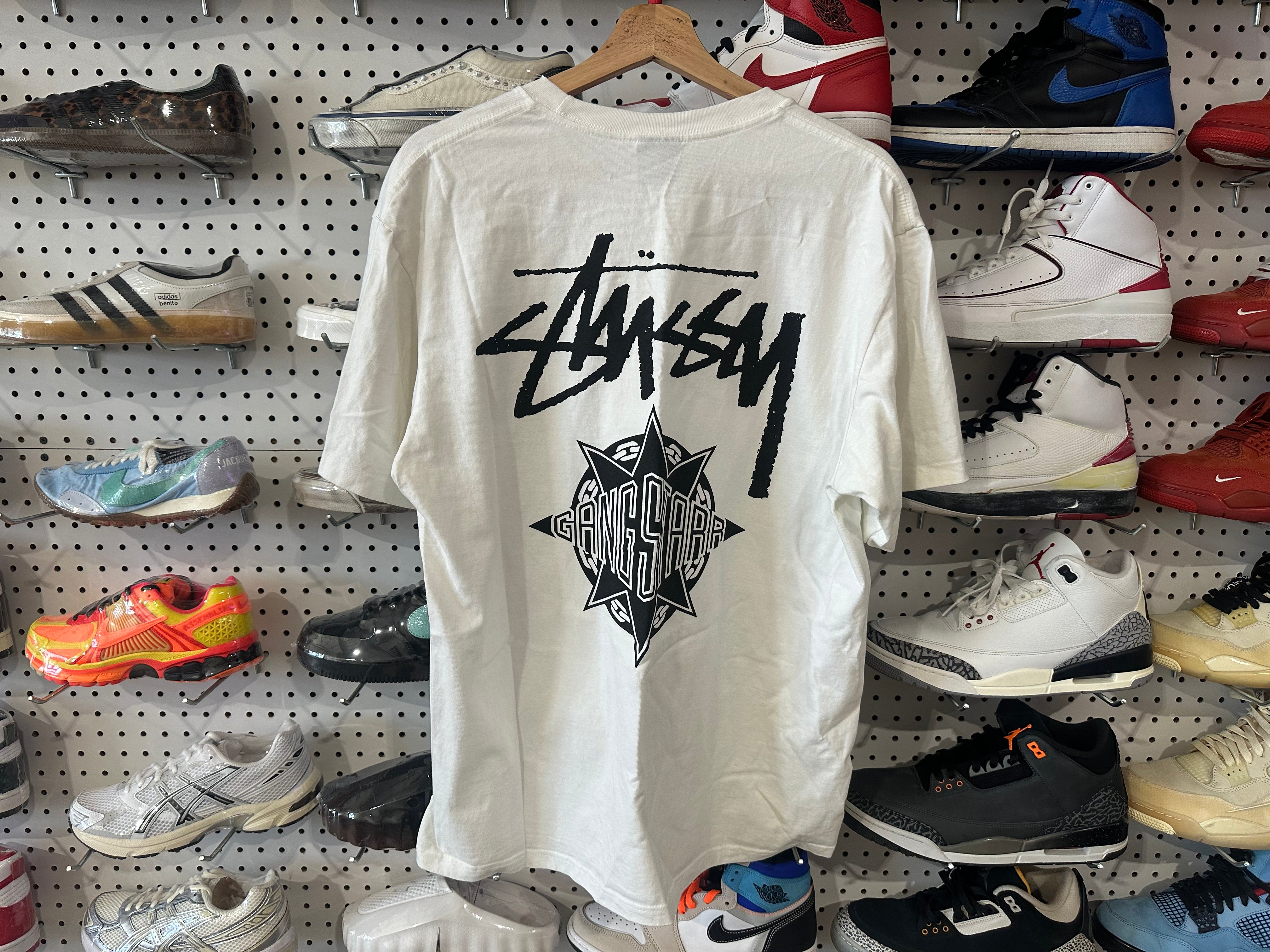 USED Stussy x Gangstarr Take It Personal Tee - White Size Large