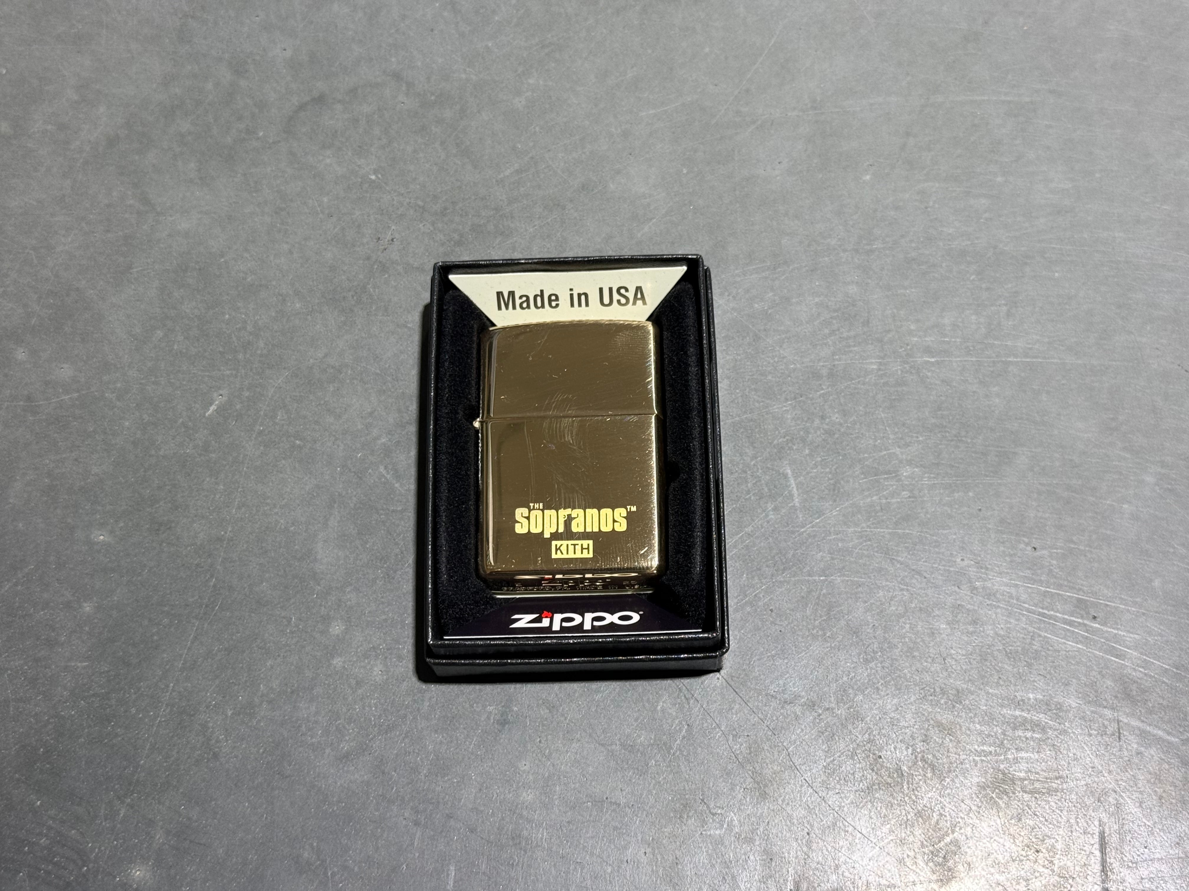 NEW Kith x The Sopranos Lighter - Gold Logo