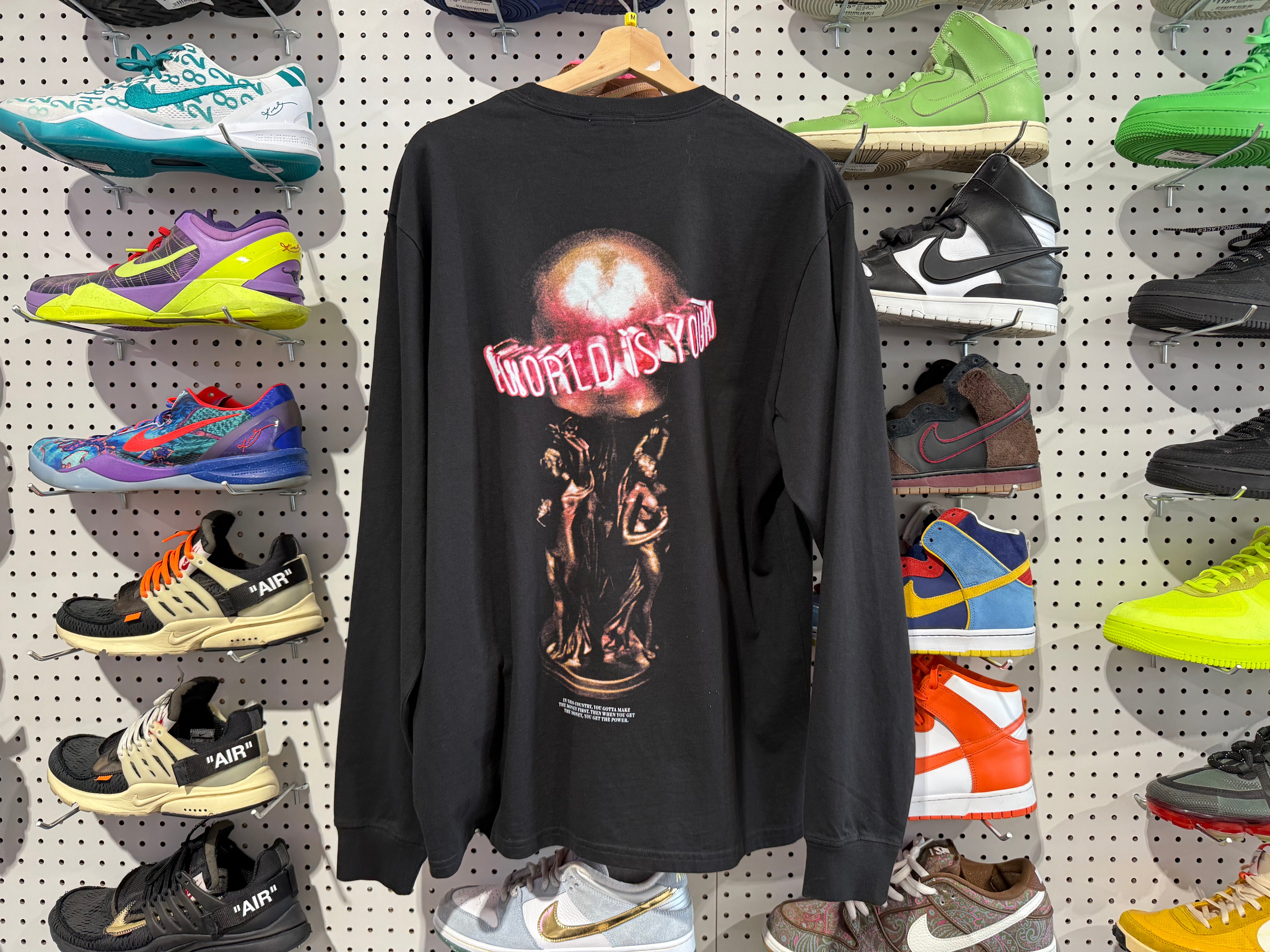 NEW KITH x Scarface Statue Longsleeve Tee - Black Size Medium
