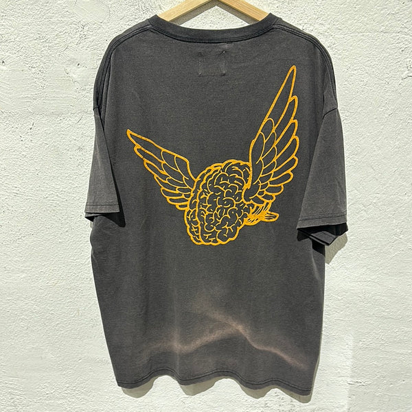 USED Gallery Dept Brains Wings Tee - Faded Black Size XL