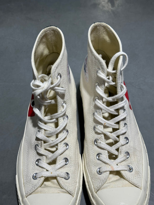 Converse Chuck Taylor All Star 70 Hi Comme des Garcons PLAY - White Size 9