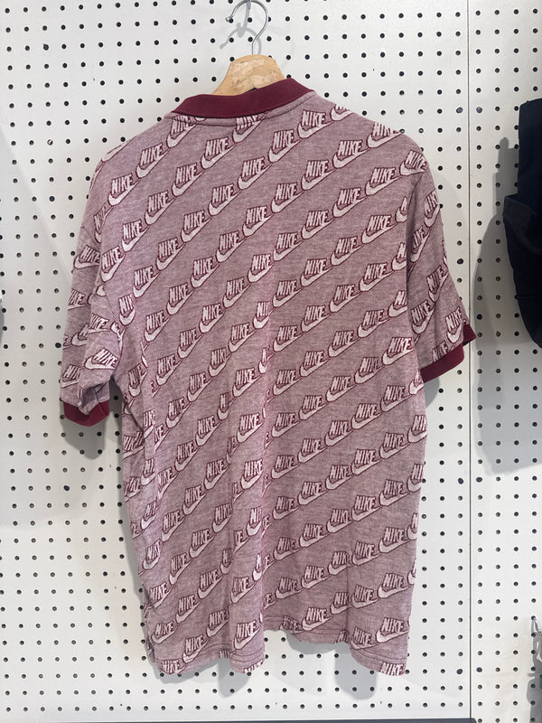 USED Supreme Nike Jacquard Polo - Burgundy Size Medium