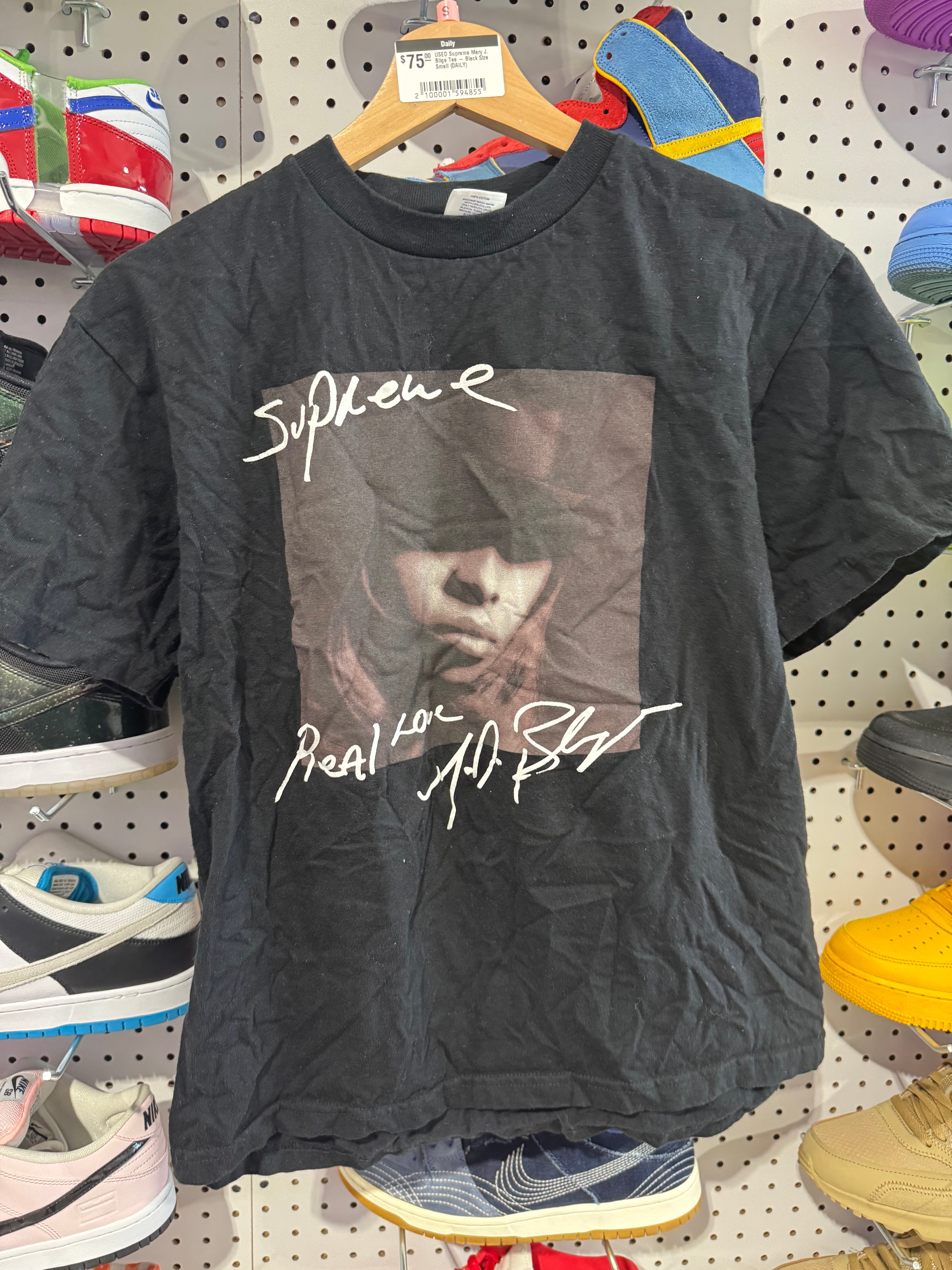 USED Supreme Mary J. Blige Tee - Black Size Small