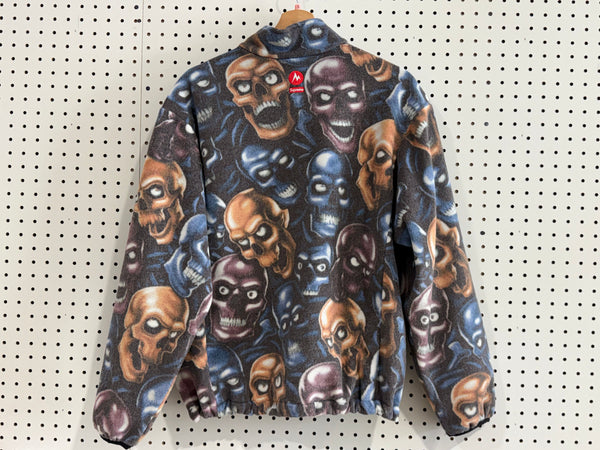 USED Supreme x Marmot Skull Fleece Jacket - Multicolor Size Small