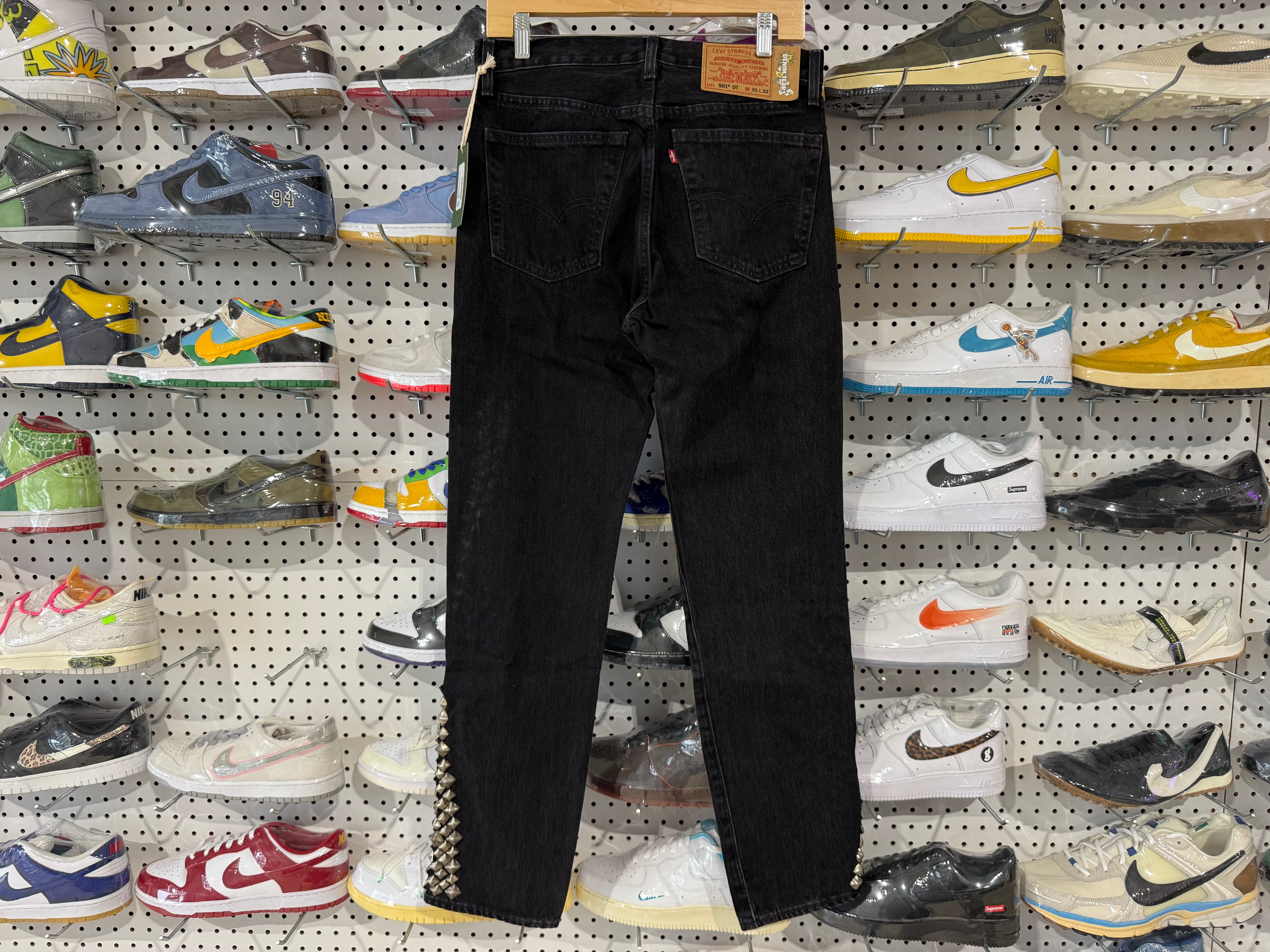 NEW Denim Tears Rocker Studded Denim - Black Size 31