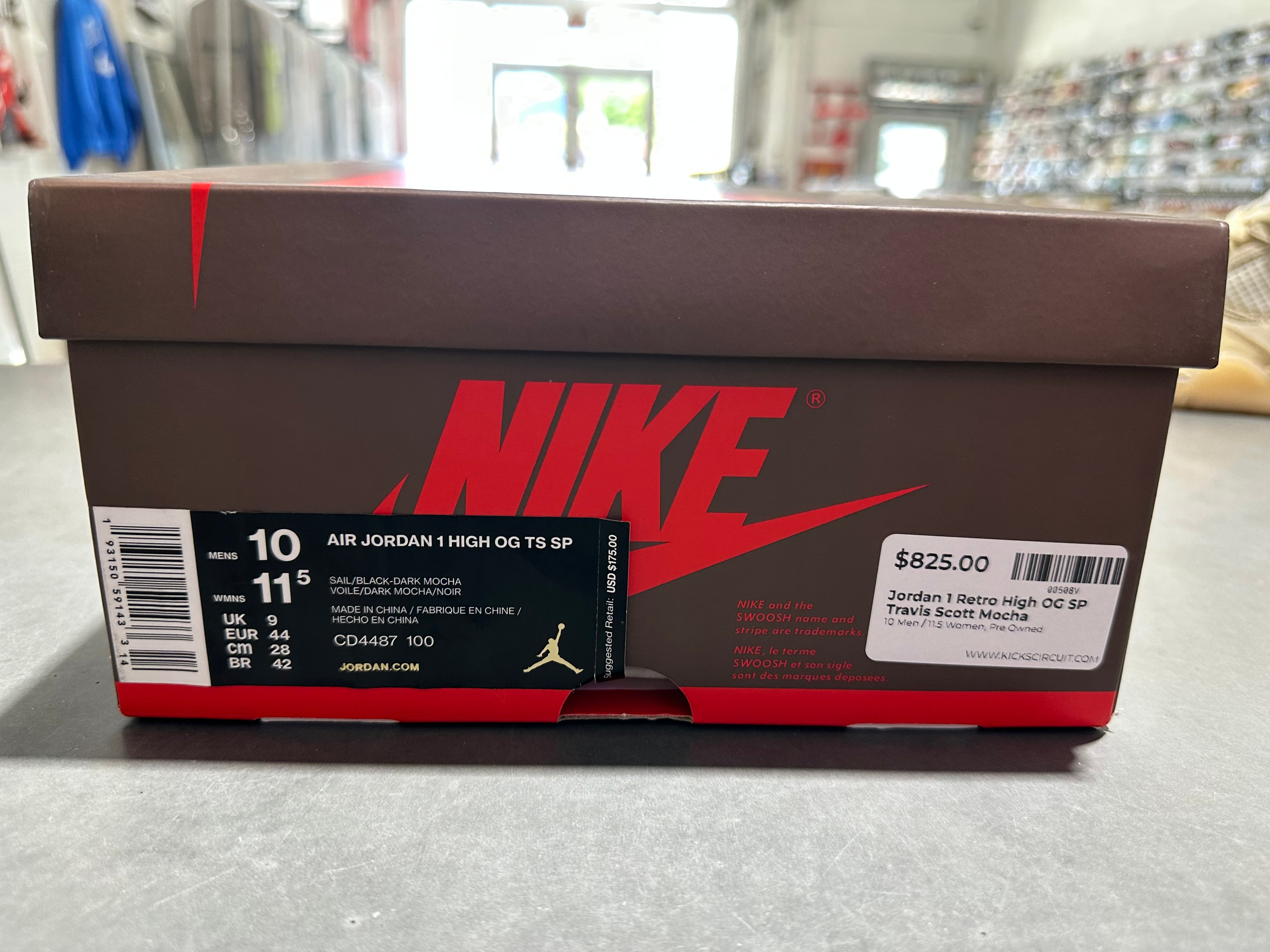 Air Jordan 1 High OG TS SP - Travis Scott/Mocha Size 10